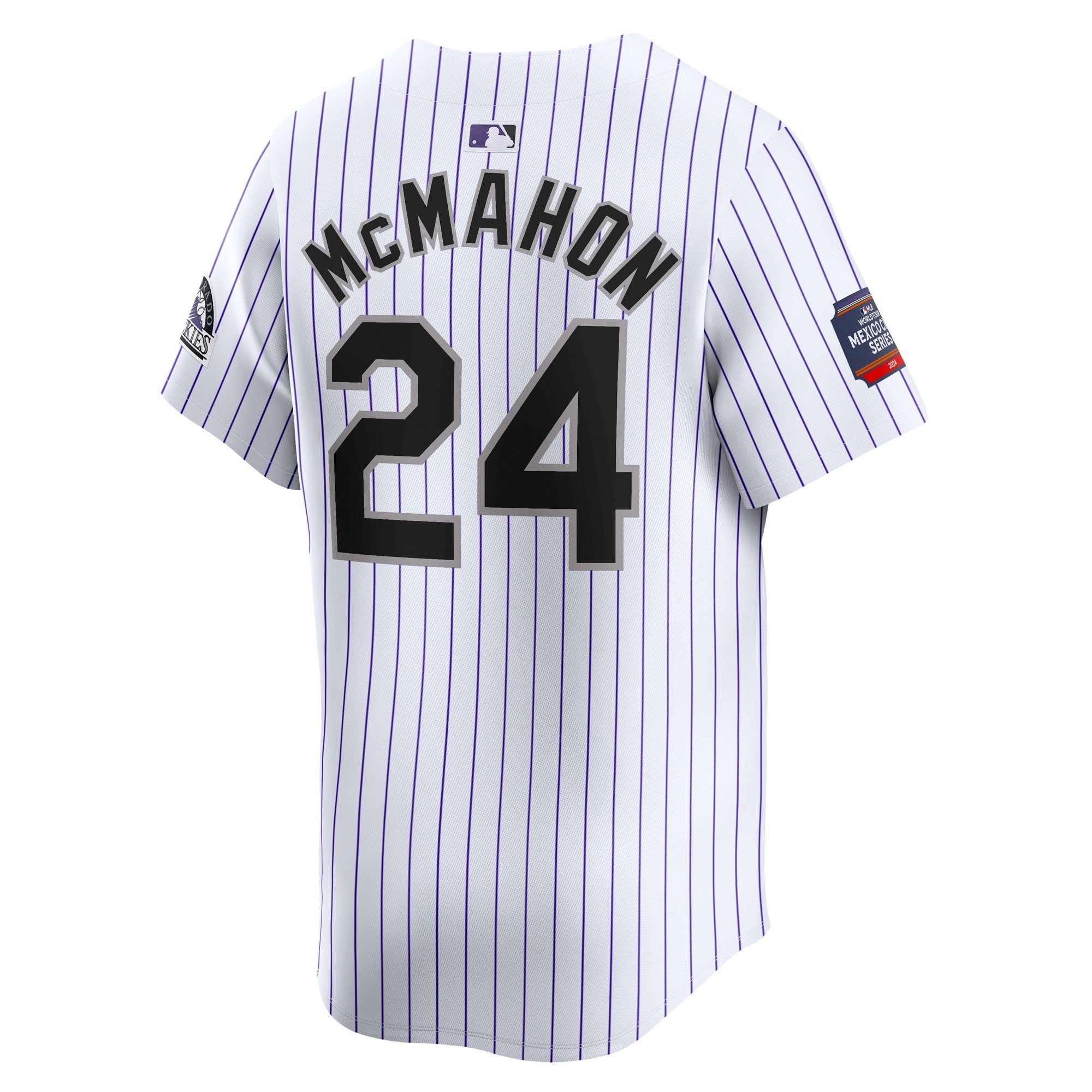 Men's Colorado Rockies Ryan McMahon  White 2024 MLB World Tour Mexico City Series Home Limited Player Jersey