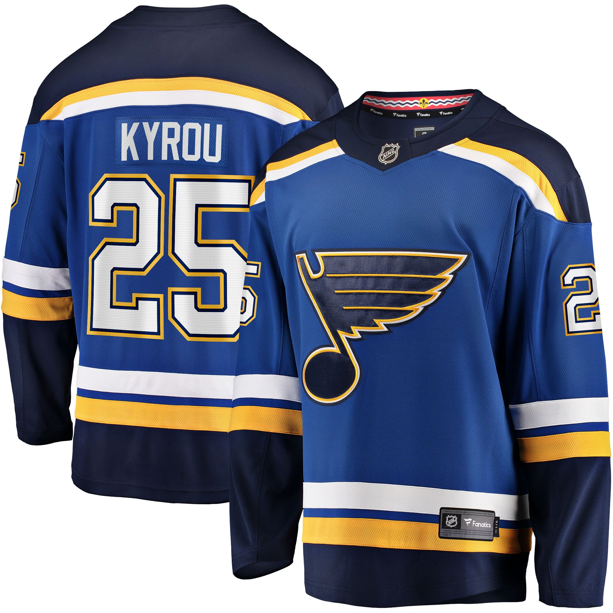 Kyrou St.Louis Blues Home Team Breakaway Player Jersey - Blue
