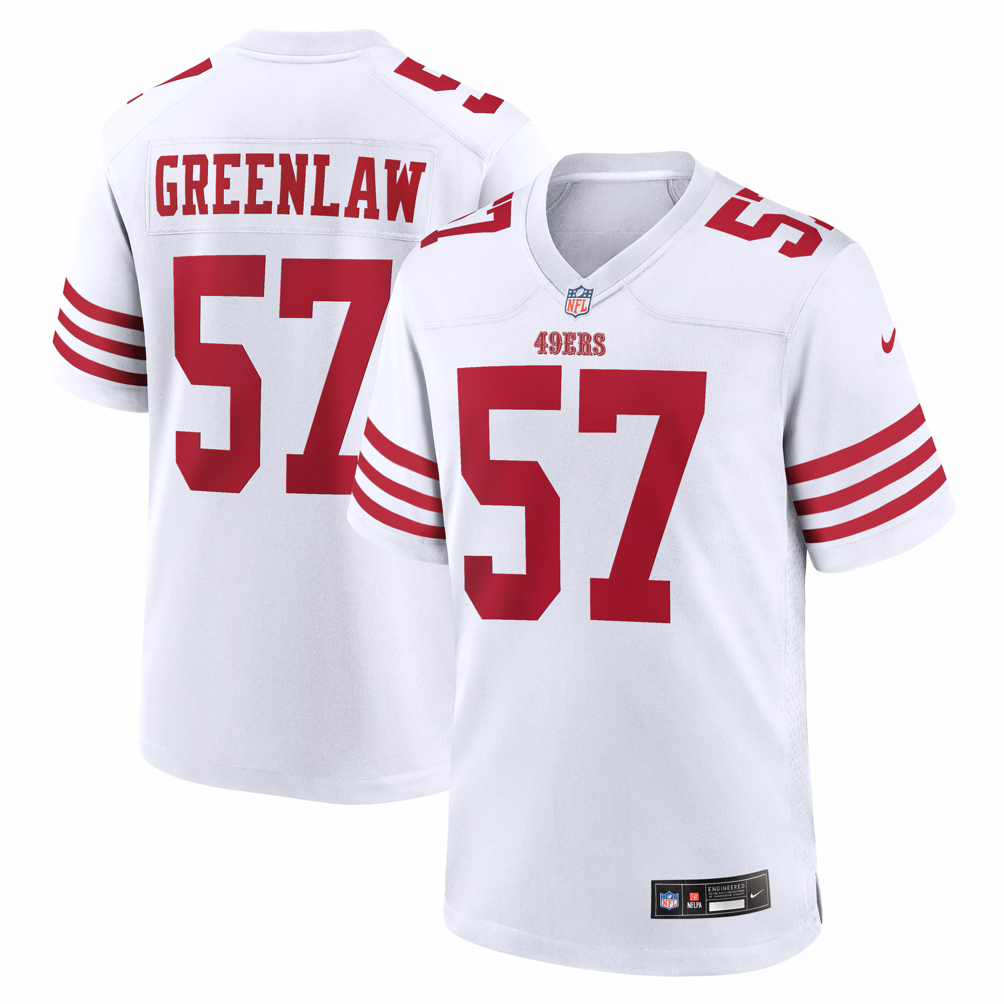 Dre Greenlaw San Francisco 49ers Team Game Jersey -  White