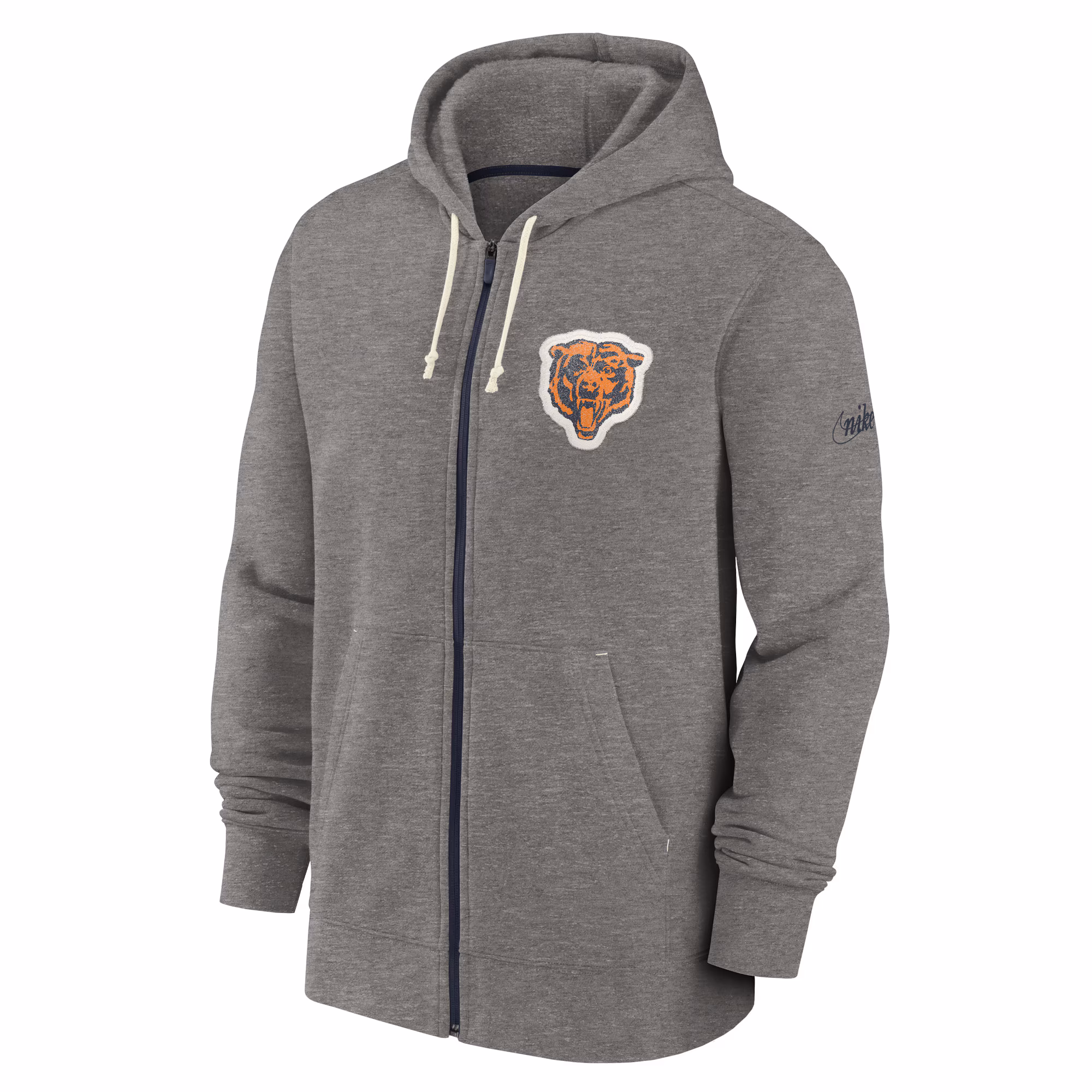 Chicago Bears Historic Lifestyle Full-Zip Hoodie - Heather Charcoal