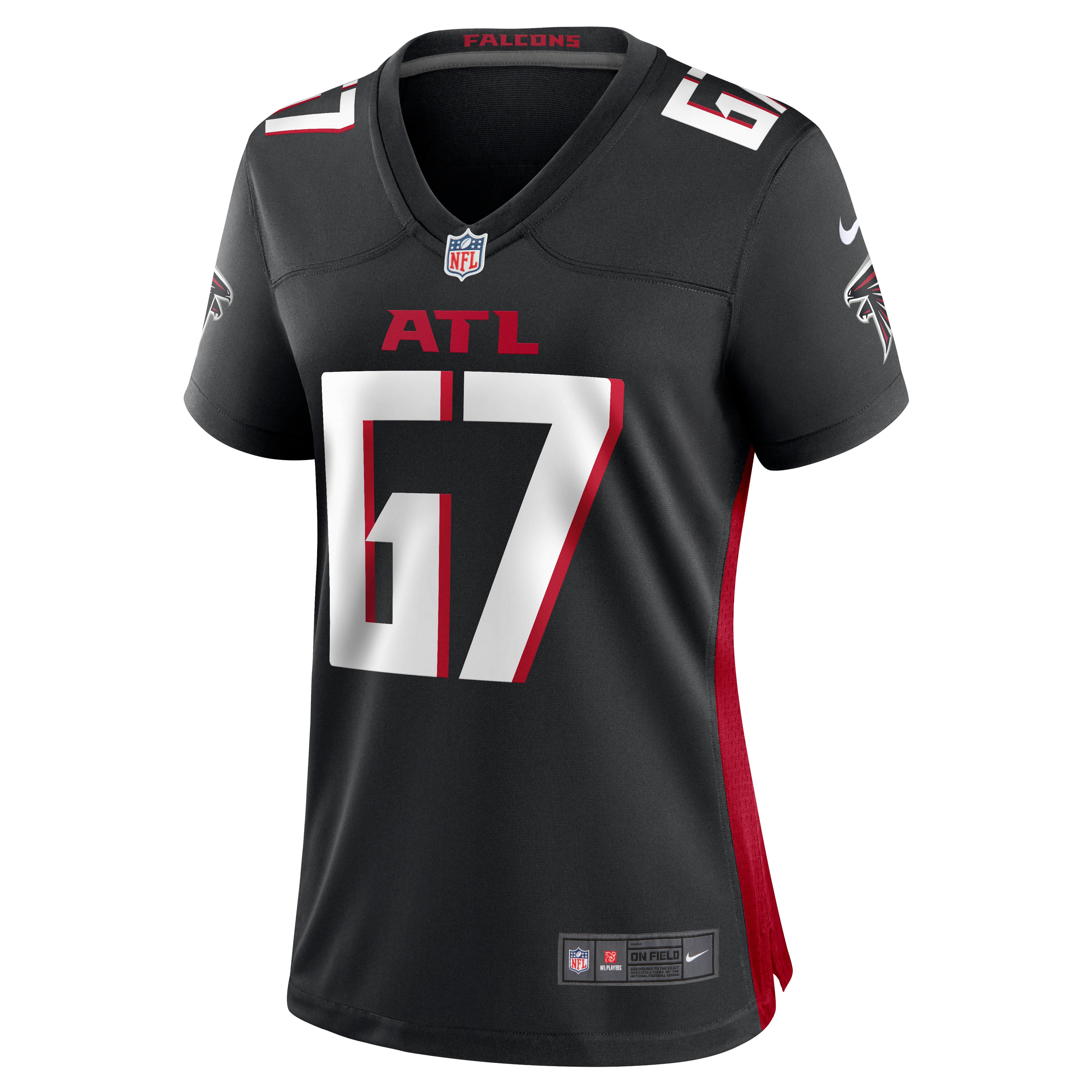 Drew Dalman Atlanta Falcons  Women's Game Jersey - Black