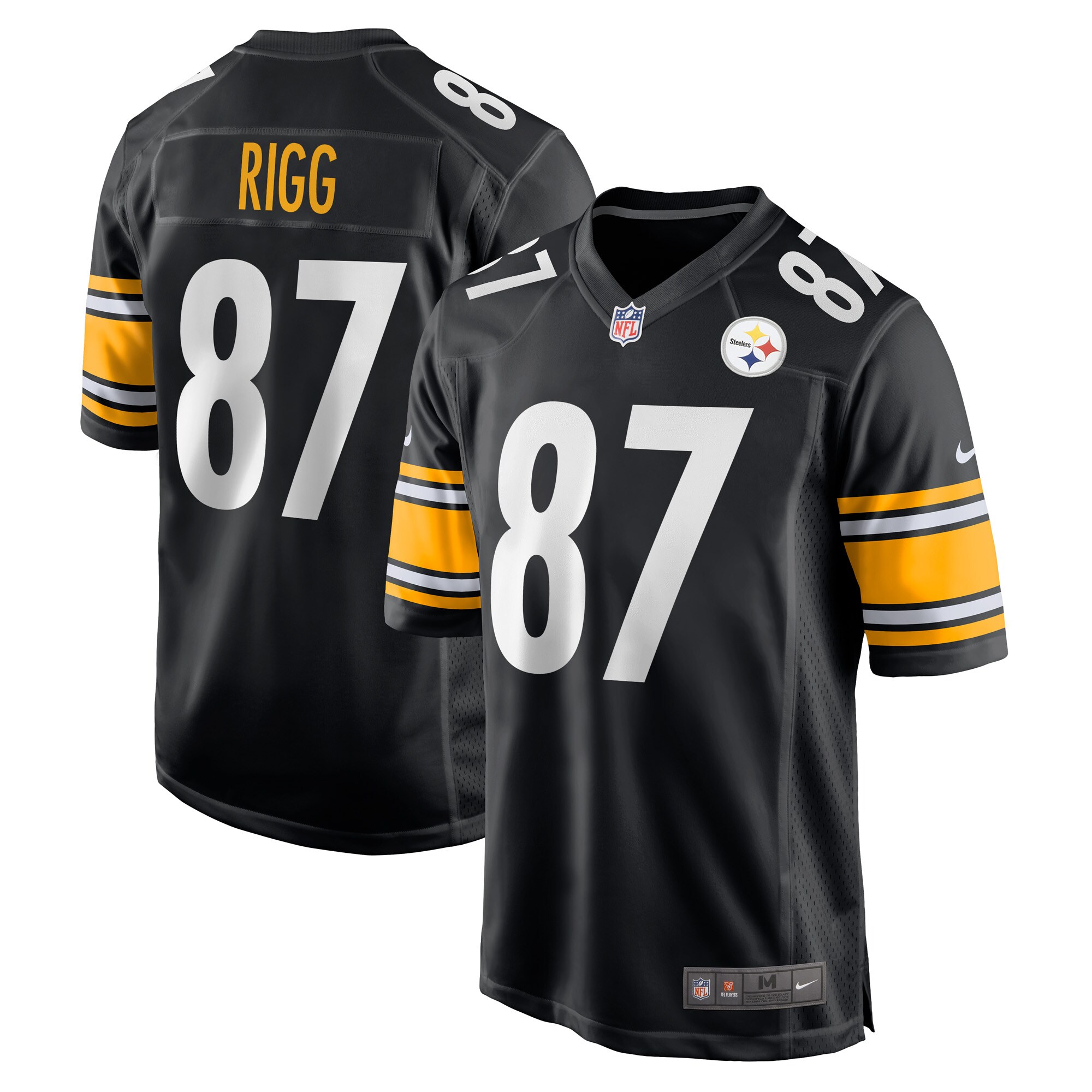 Justin Rigg Pittsburgh Steelers  Game Player Jersey - Black