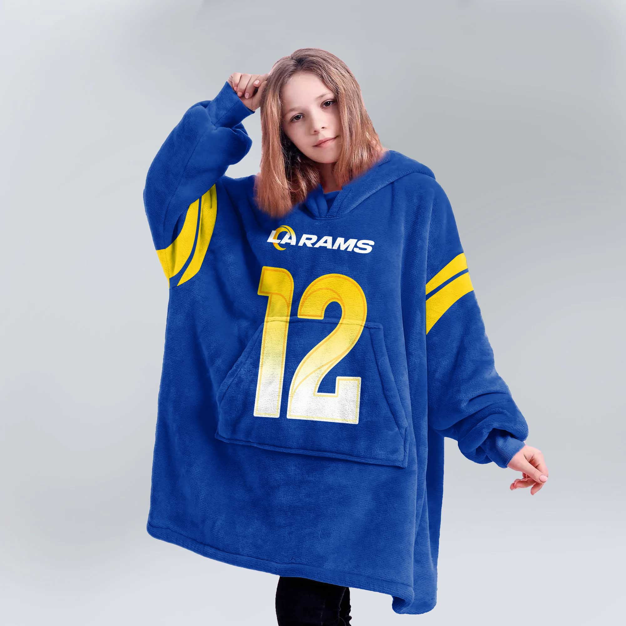 Kid P.N 12 Los Angeles R Football Unisex Blanket Hoodie