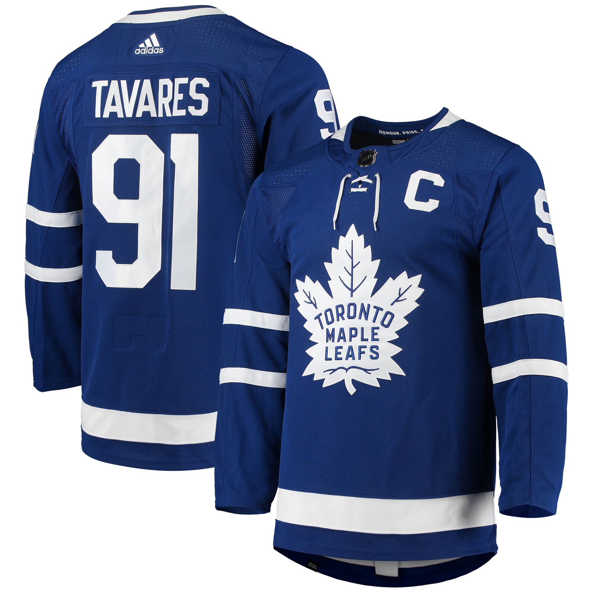 John Tavares Toronto Maple Leafs  Home Captain Patch Primegreen Authentic Pro Player Jersey - Blue