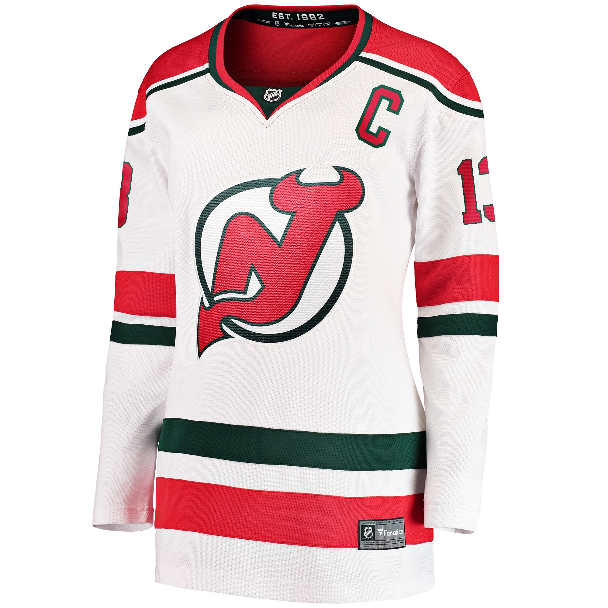 Nico Hischier New Jersey Devils Women's 2022/23 Heritage Premier Breakaway Jersey - White