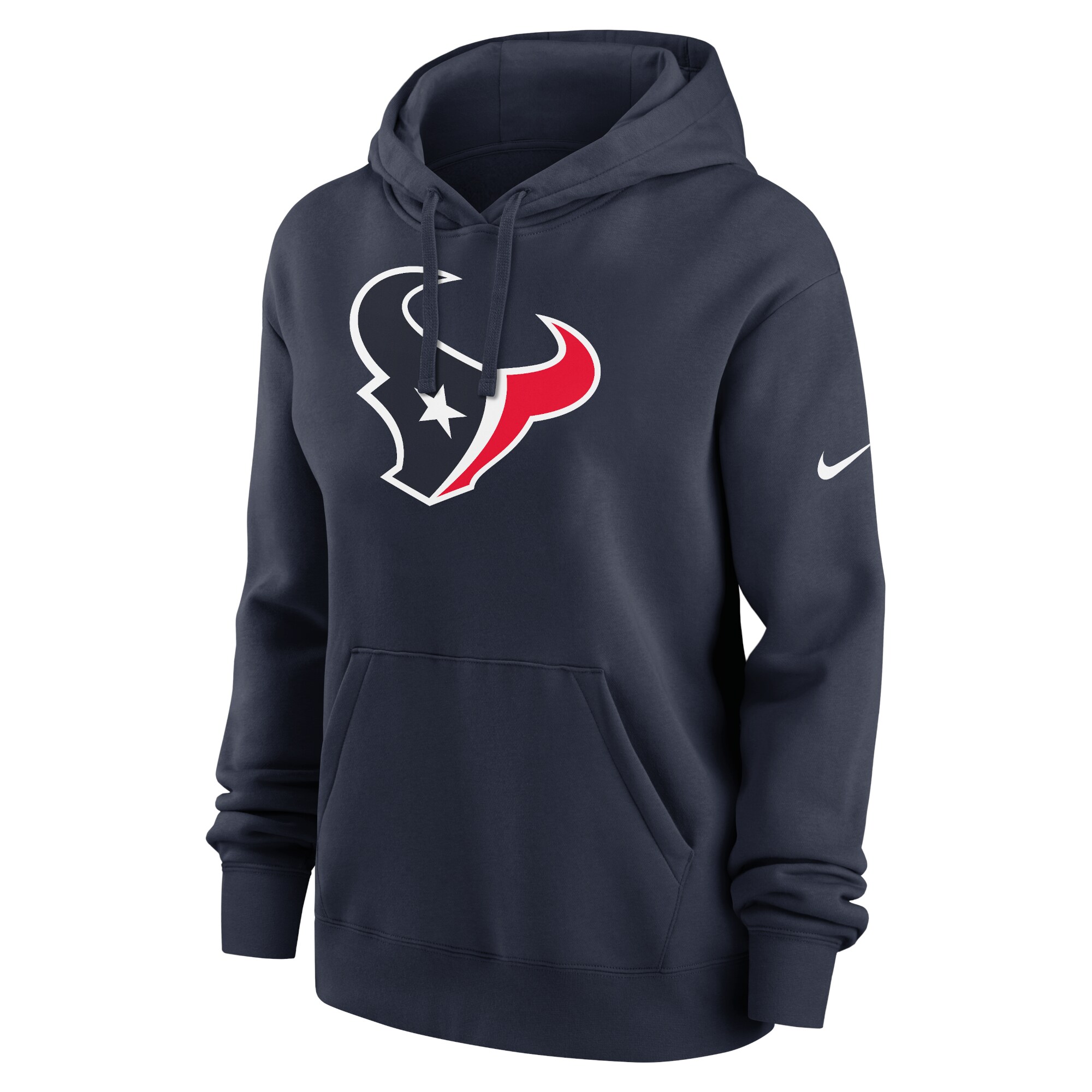 Houston Texans Women's Club Fleece Pullover Hoodie - Navy