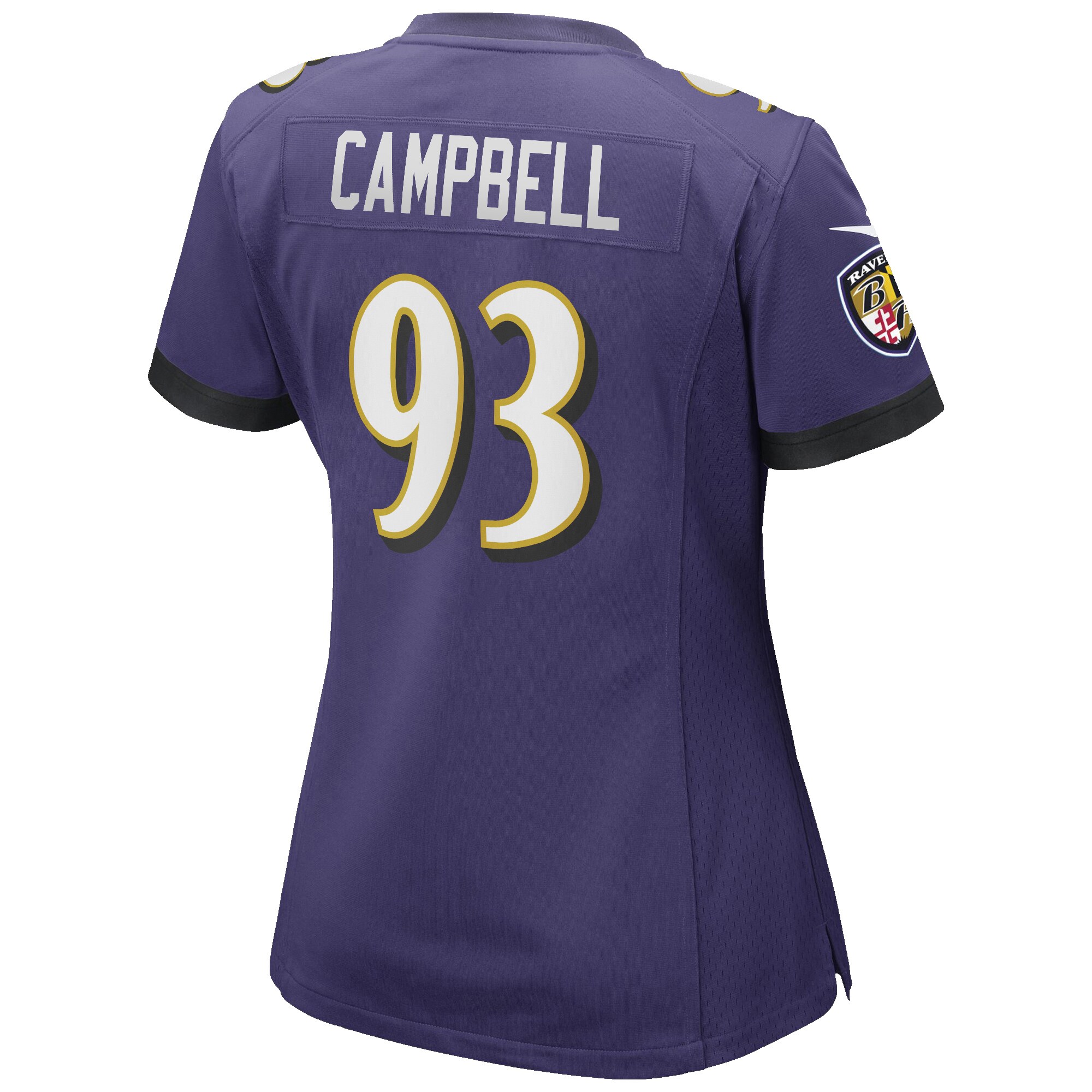 Calais Campbell Baltimore Ravens  Women's Game Player Jersey - Purple