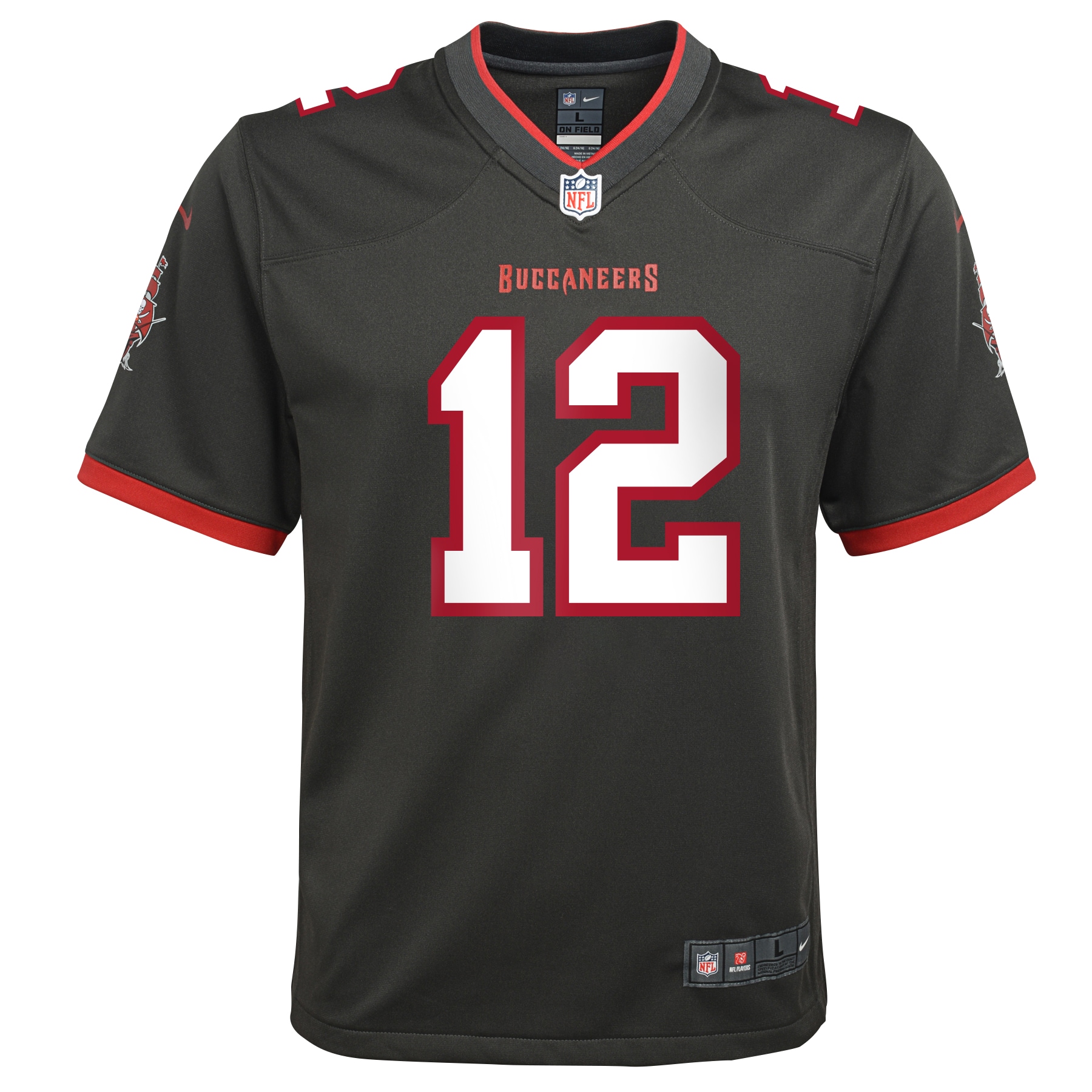 Tom Brady Tampa Bay Buccaneers Youth Alternate Game Jersey - Pewter