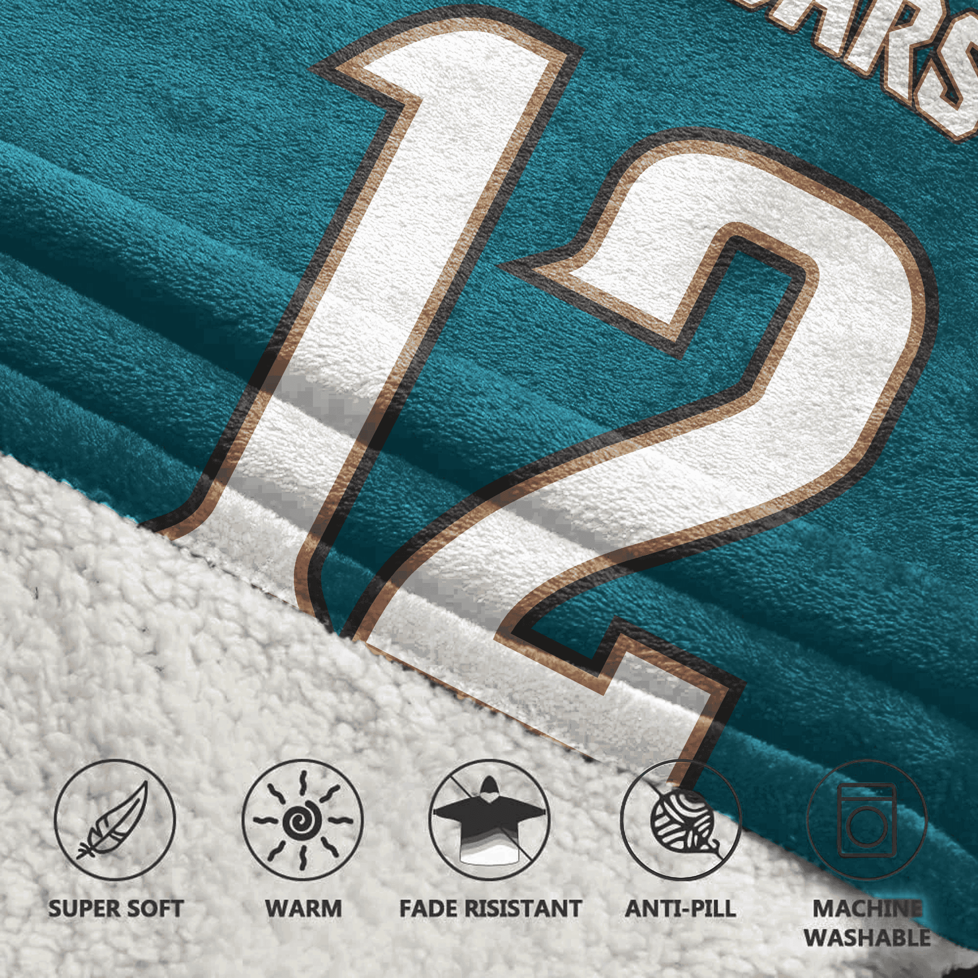 Adult 12 Jacksonville Football Unisex Blanket Hoodie