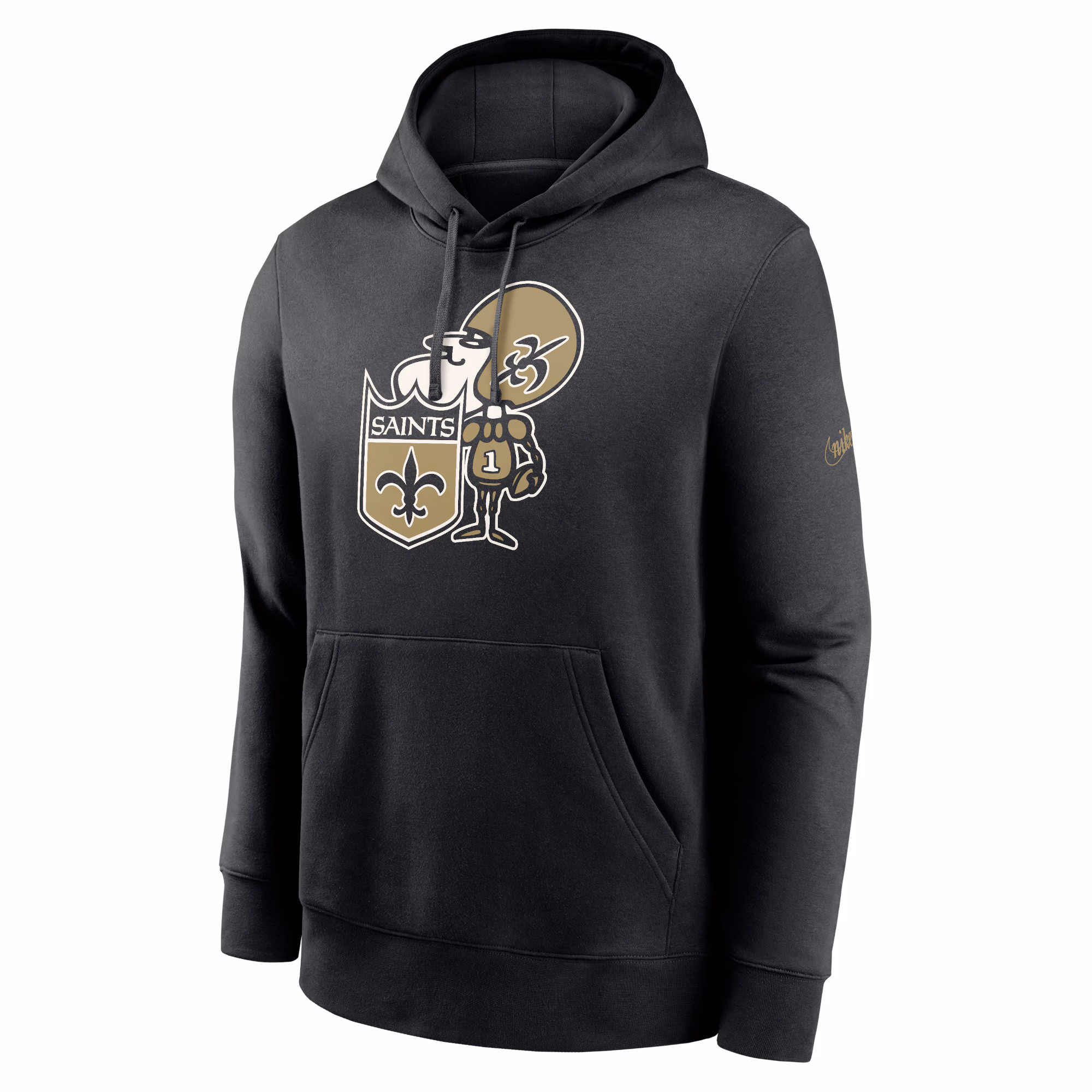 New Orleans Saints Rewind Club Pullover Hoodie - Black