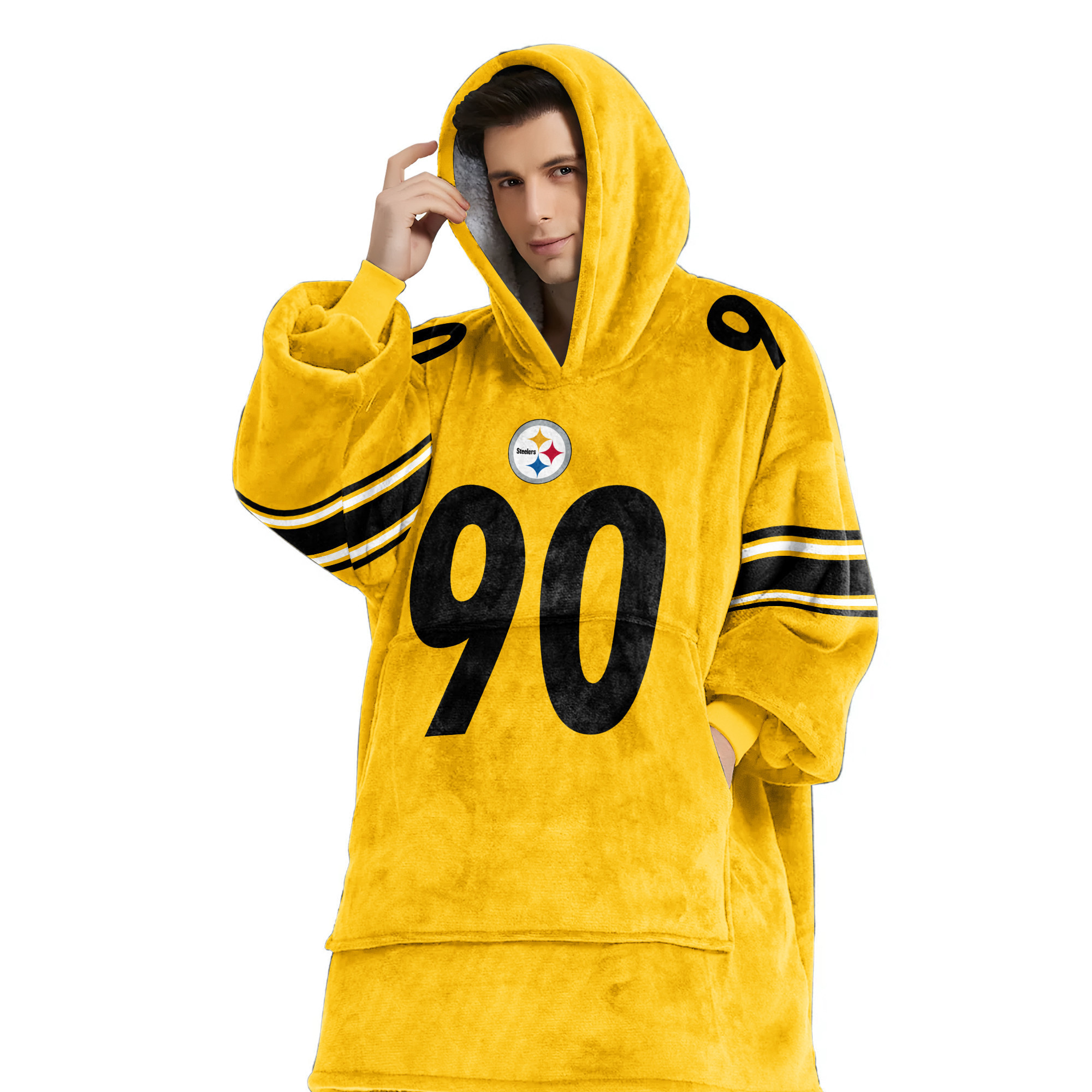 Adult T.J.W 90 Pittsburgh Football Unisex Blanket Hoodie