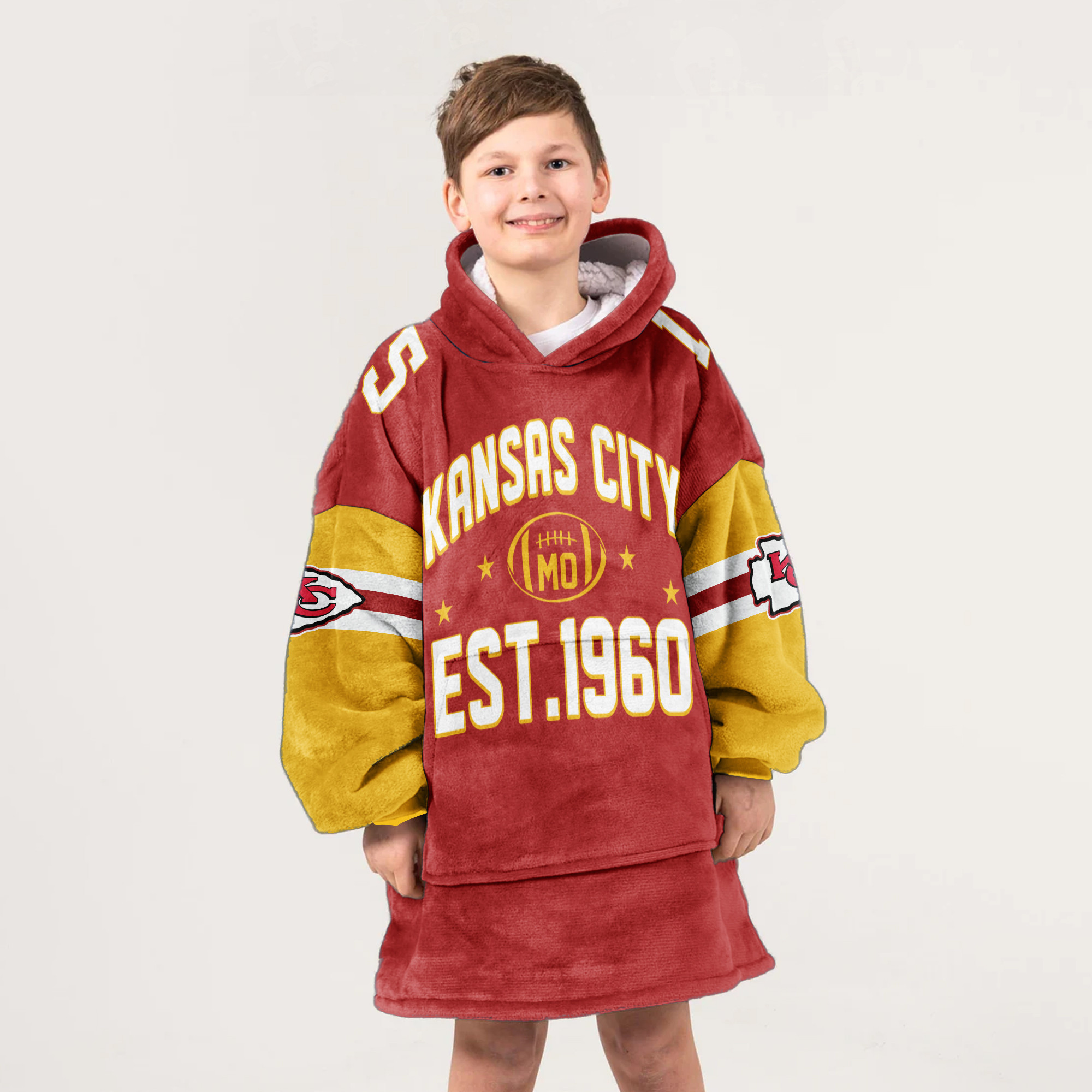 Adult PM 15 Kansas City Football Unisex Blanket Hoodie
