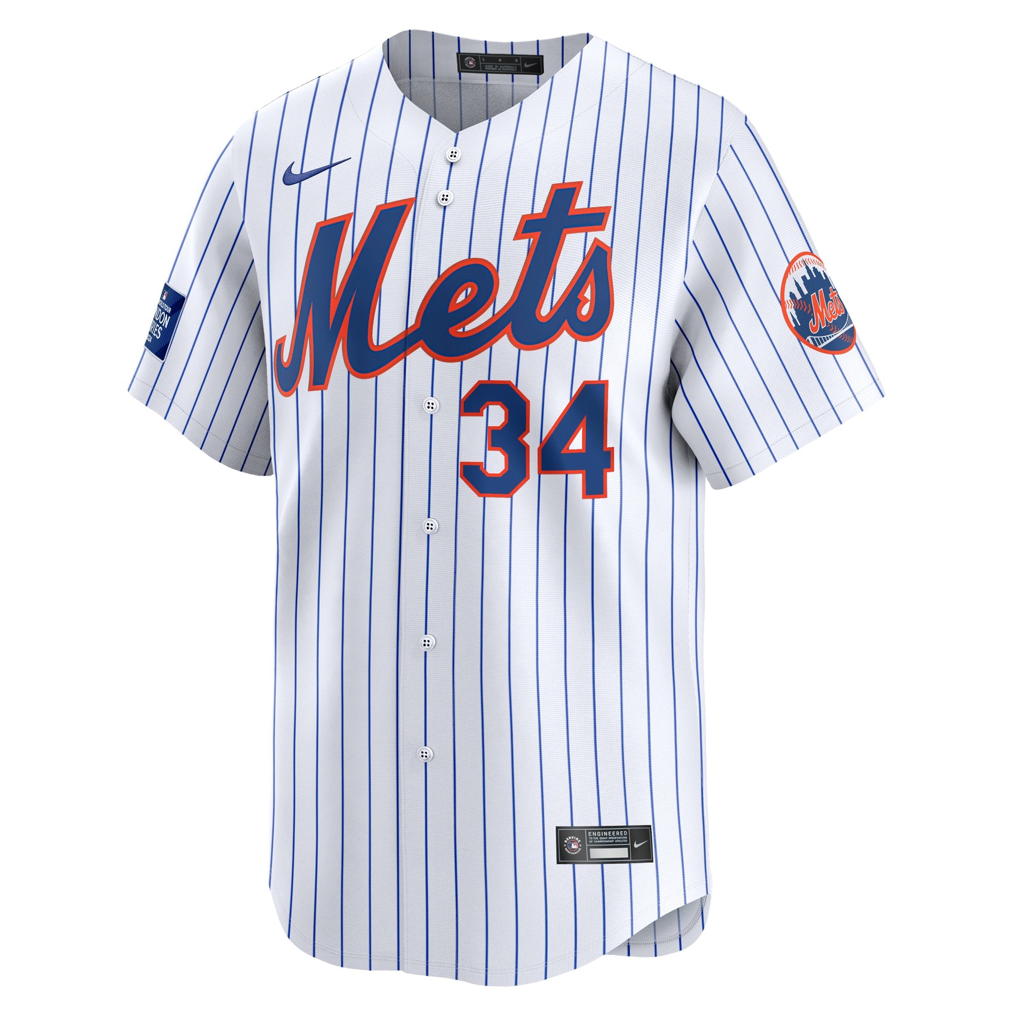 Men's New York Mets Kodai Senga  White 2024 MLB World Tour London Series Home Limited Player Jersey