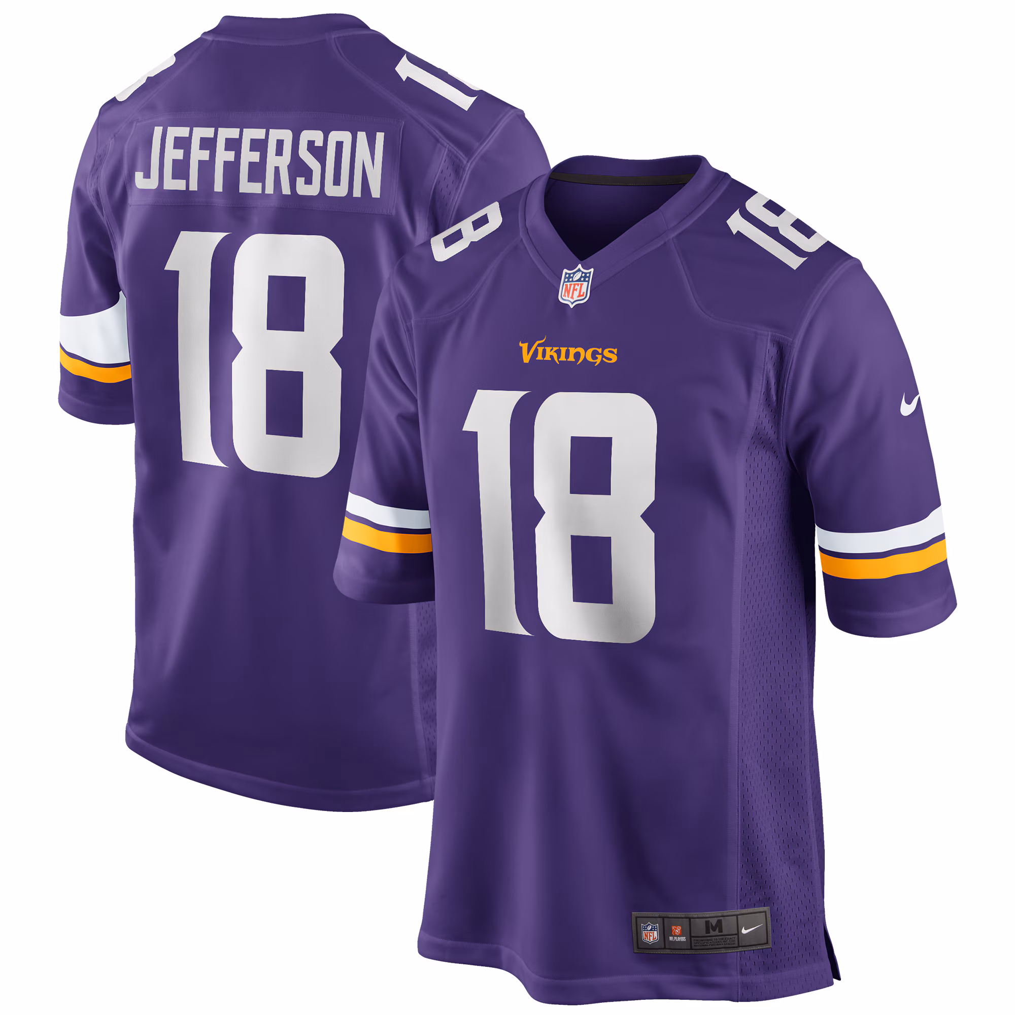 Justin Jefferson Minnesota Vikings Game Jersey - Purple