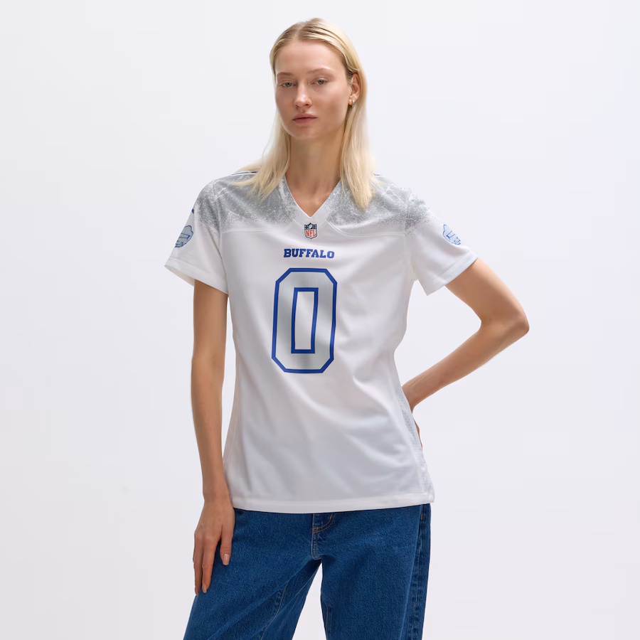 Keon Coleman #0 Buffalo Bills Women's 2025 Rivalries Collection Game Jersey - White