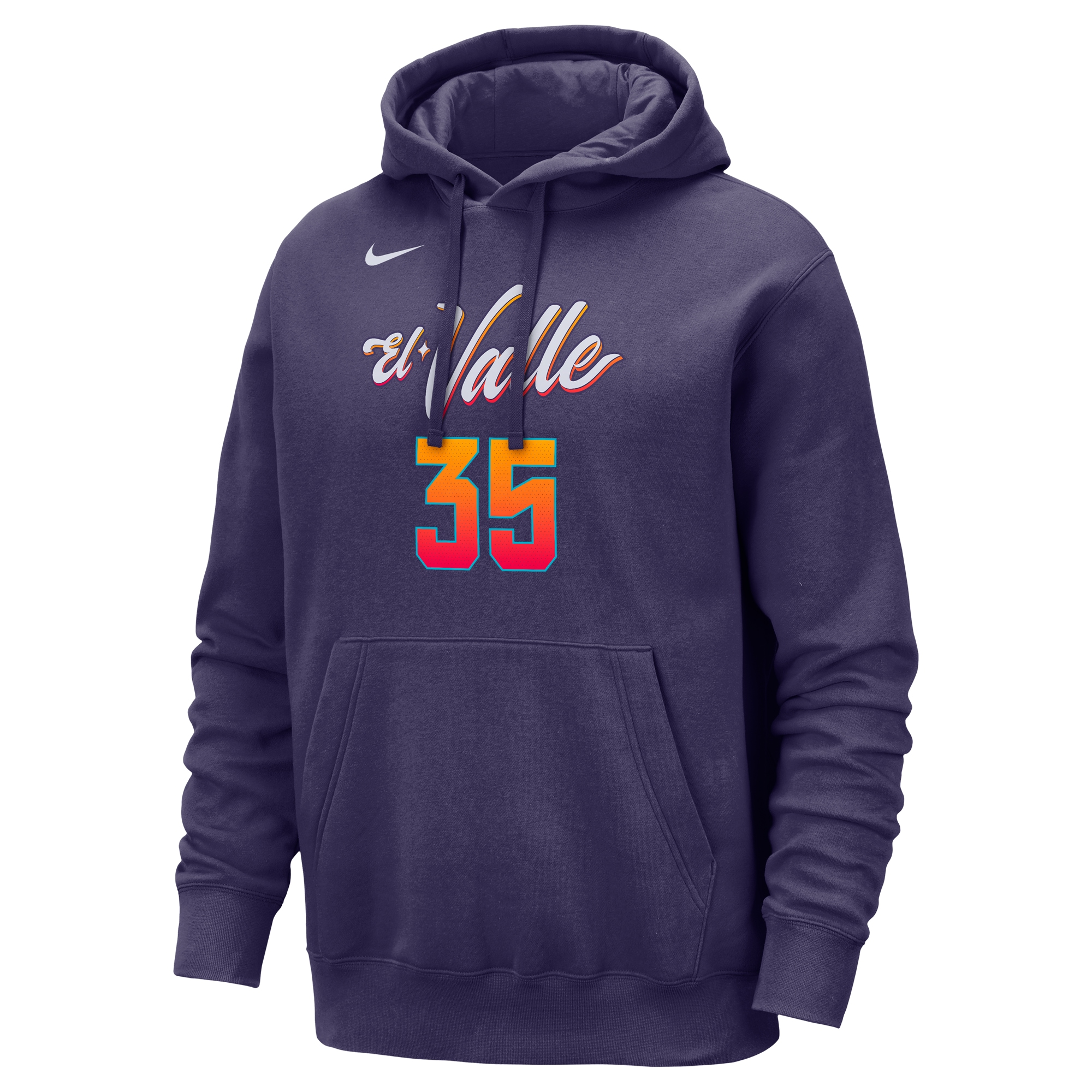Men's Phoenix Suns Kevin Durant  Purple 2023/24 City Edition Name & Number Pullover Hoodie