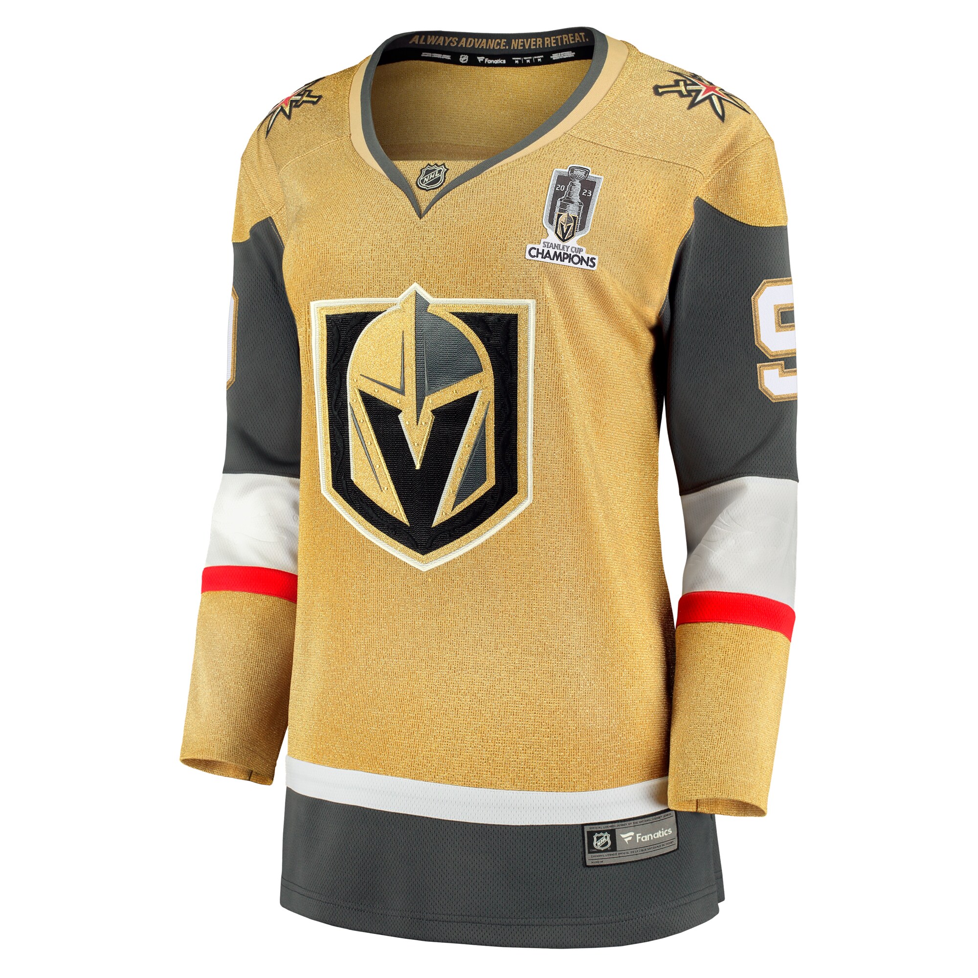 Jack Eichel Vegas Golden Knights Women's 2023 Stanley Cup Champions Home Breakaway Player Jersey - Gold