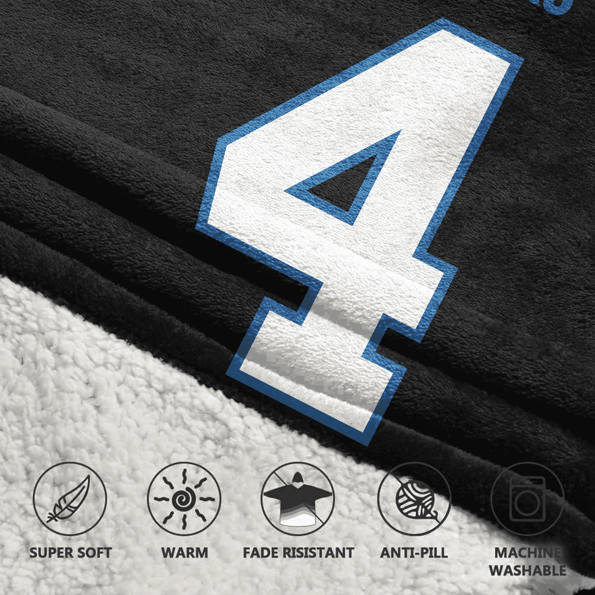 Adult 4 Carolina Football Unisex Blanket Hoodie