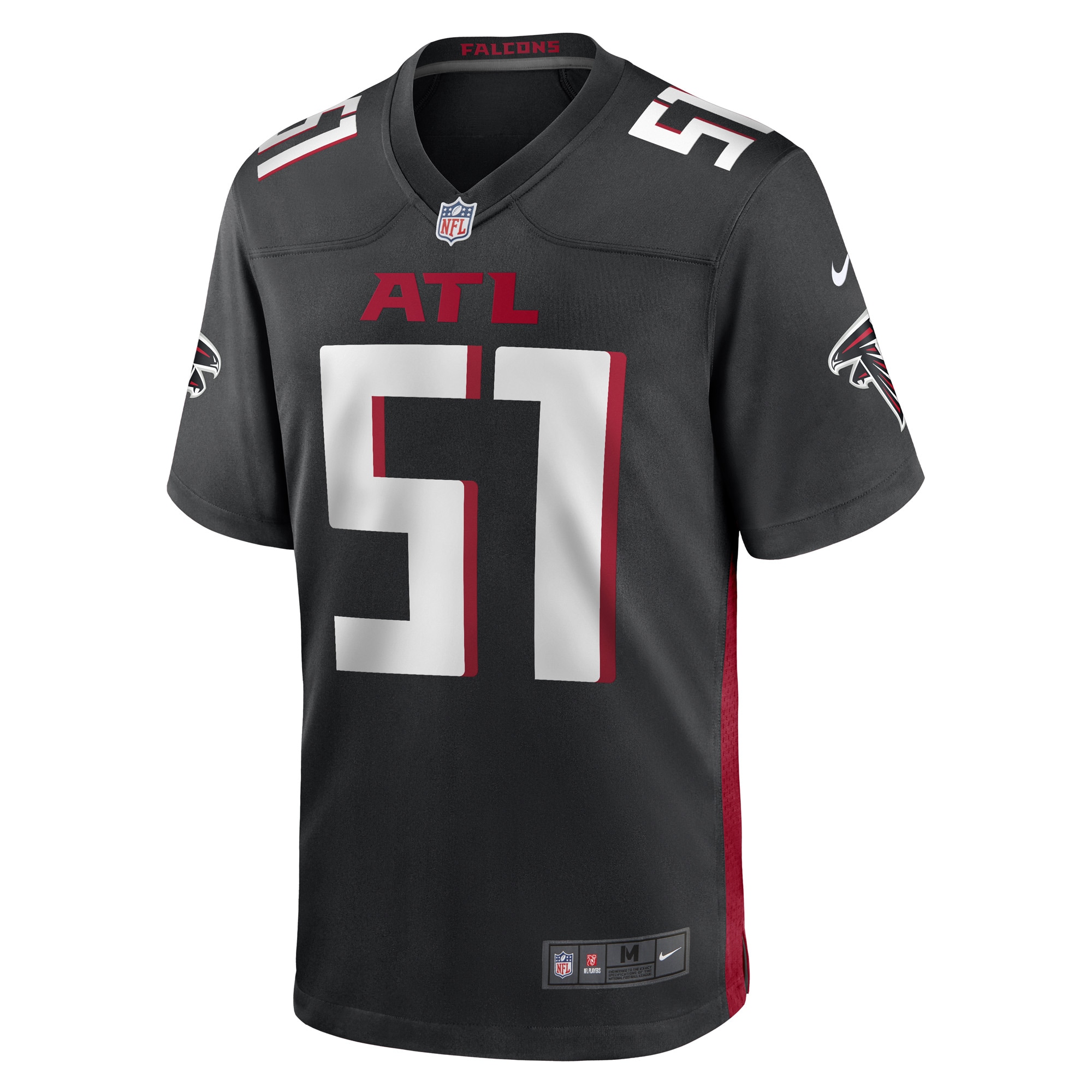 DeAngelo Malone Atlanta Falcons  Game Player Jersey - Black