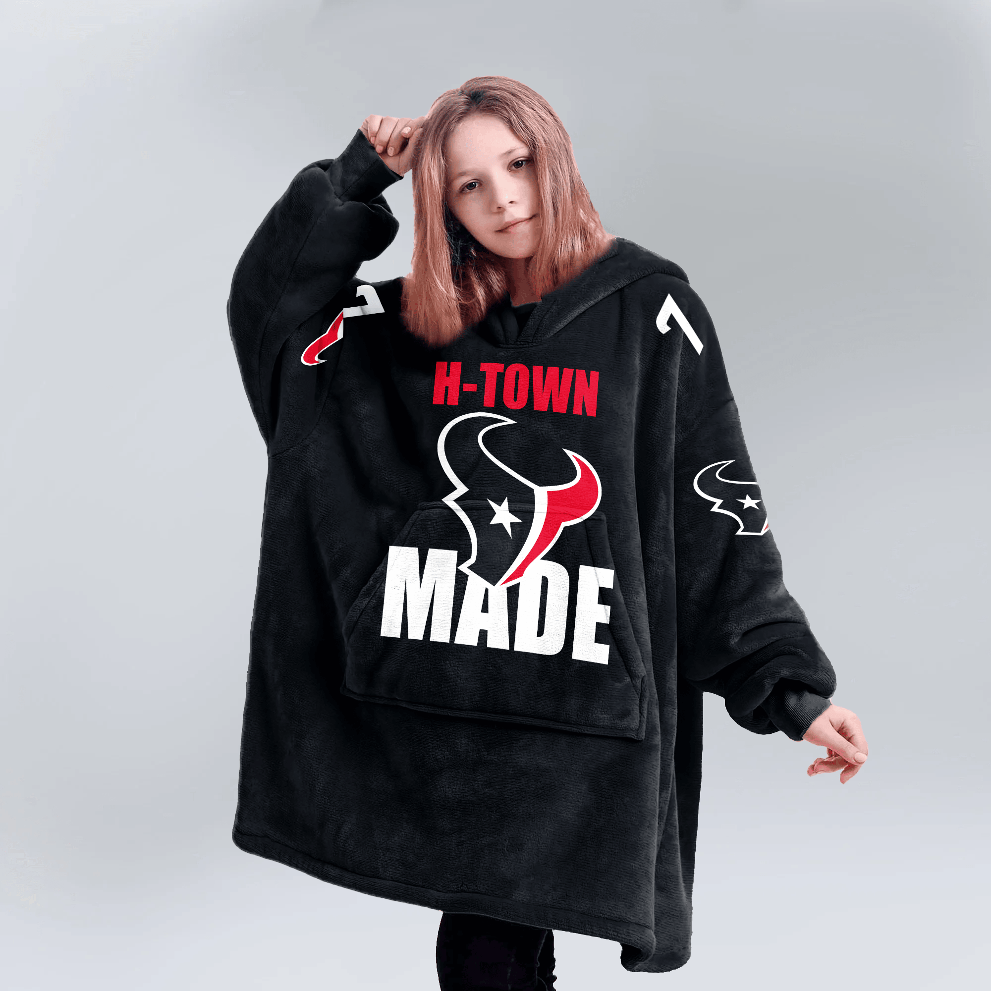 Houston Football Unisex Blanket Hoodie