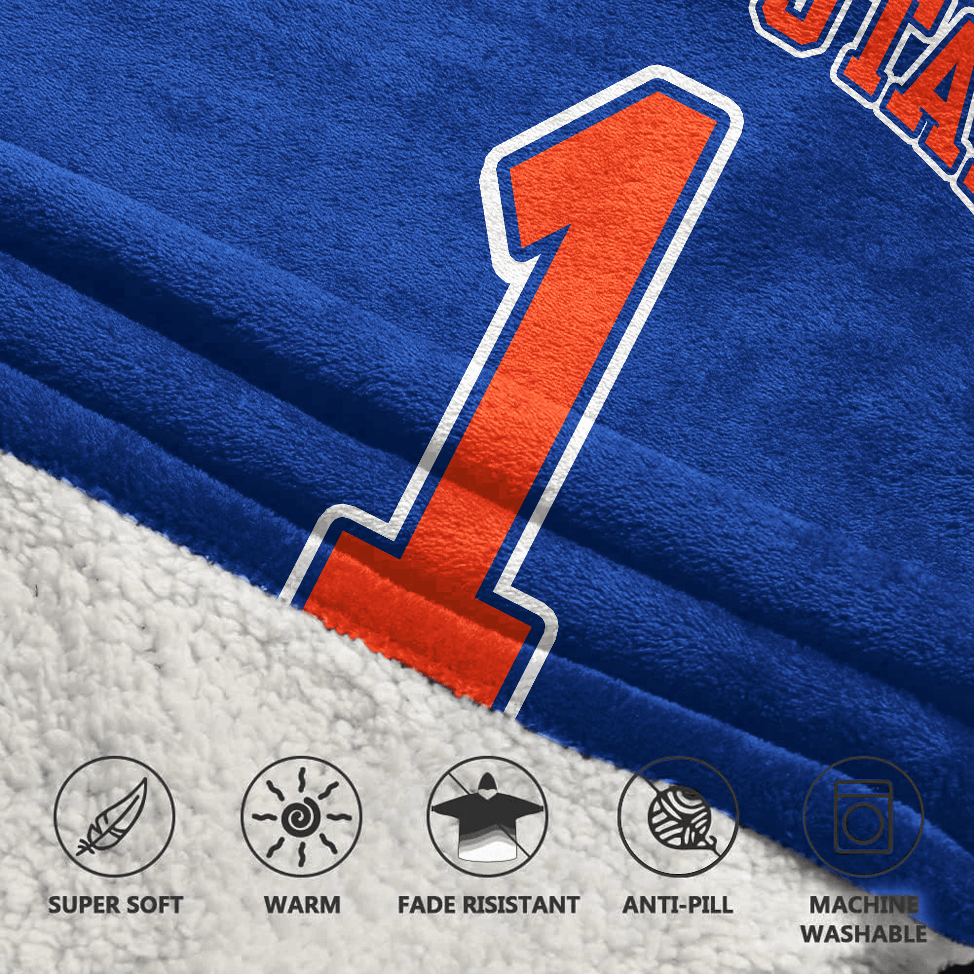 Adult #1 Boise State Football Unisex Blanket Hoodie