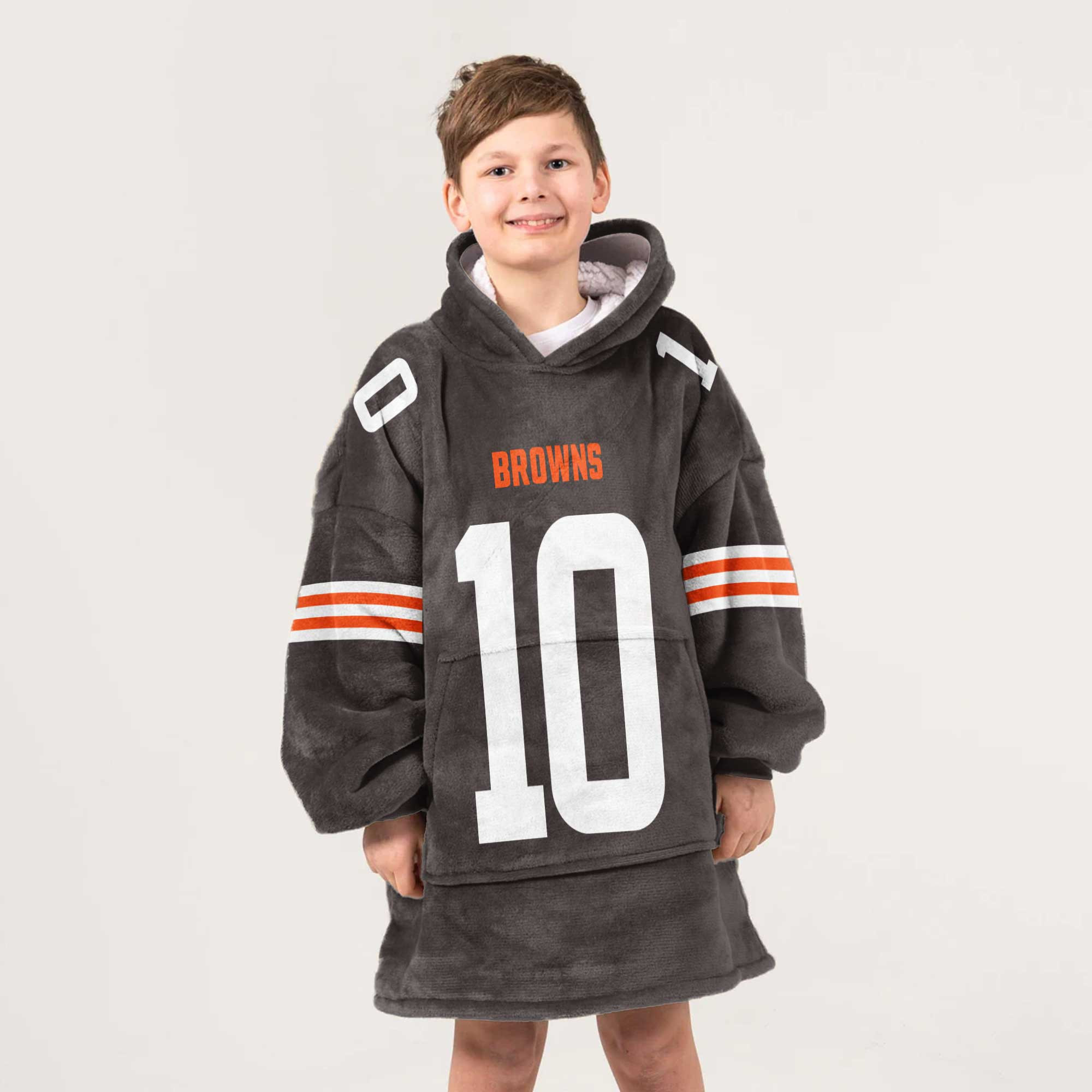 Q.J 10 Cleveland Football Unisex Blanket Hoodie