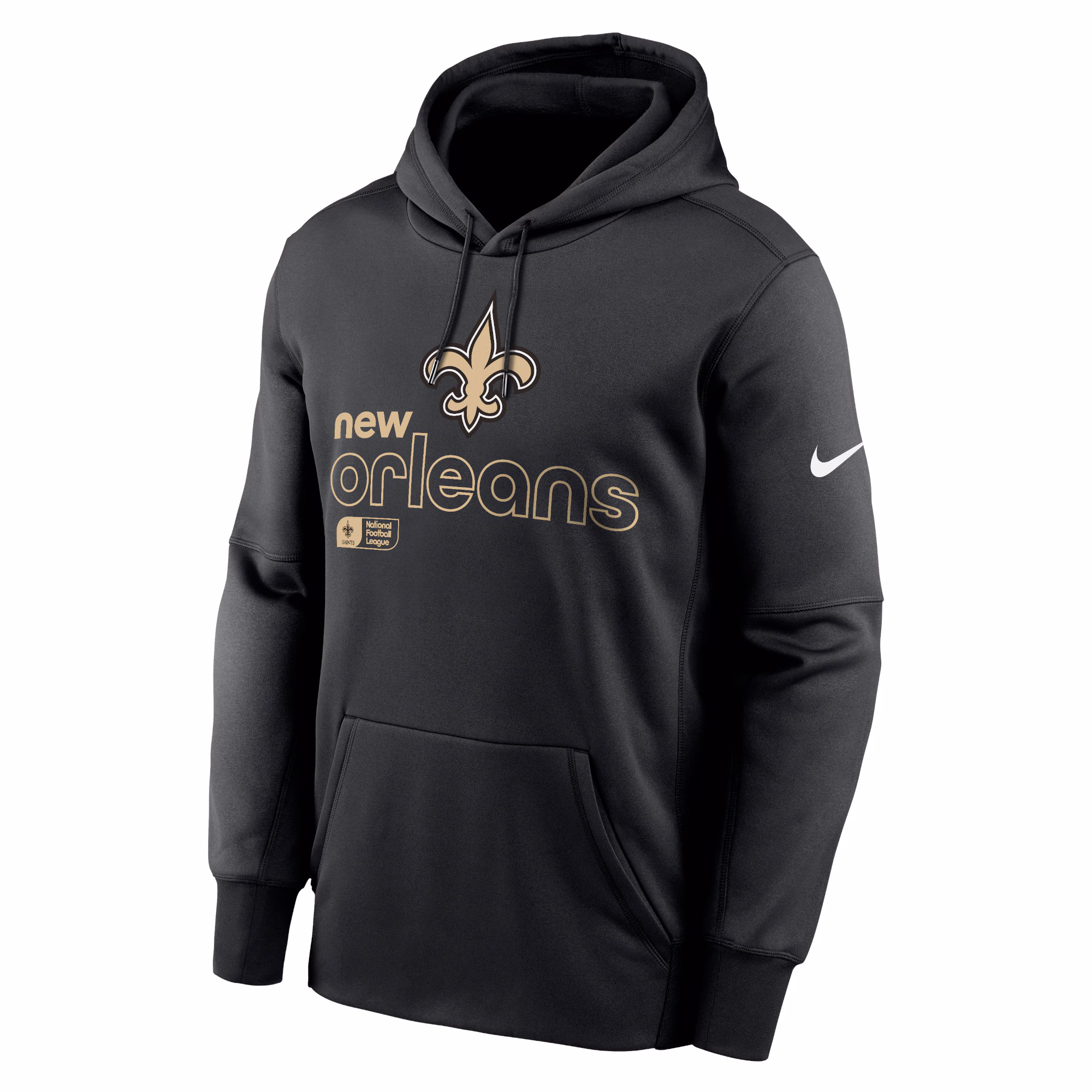 New Orleans Saints Performance Pullover Hoodie - Black