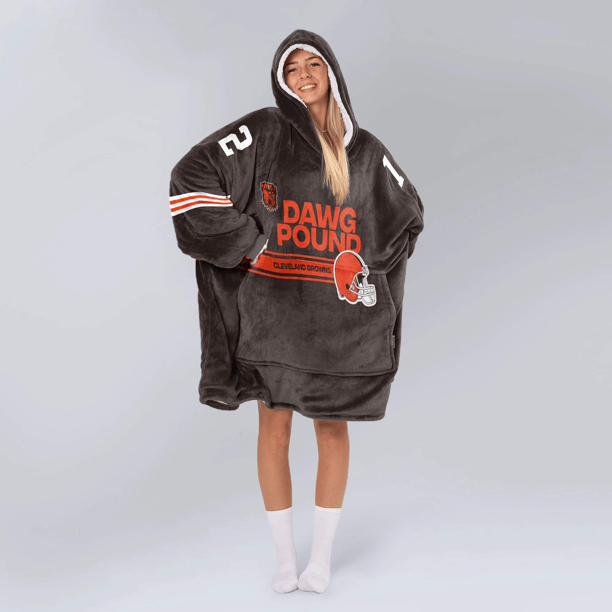 Dawg Pound Cleveland Football Unisex Blanket Hoodie