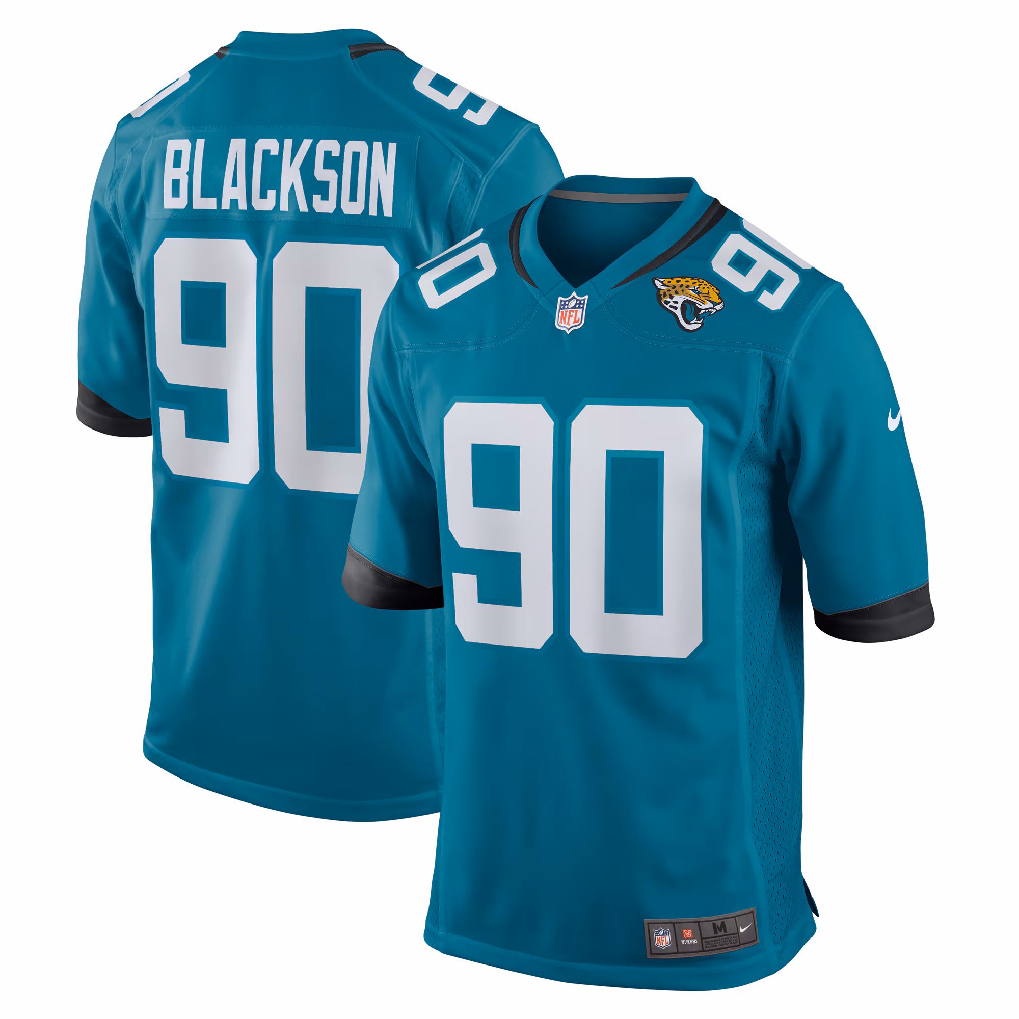 Angelo Blackson Jacksonville Jaguars Team Game Jersey -  Teal