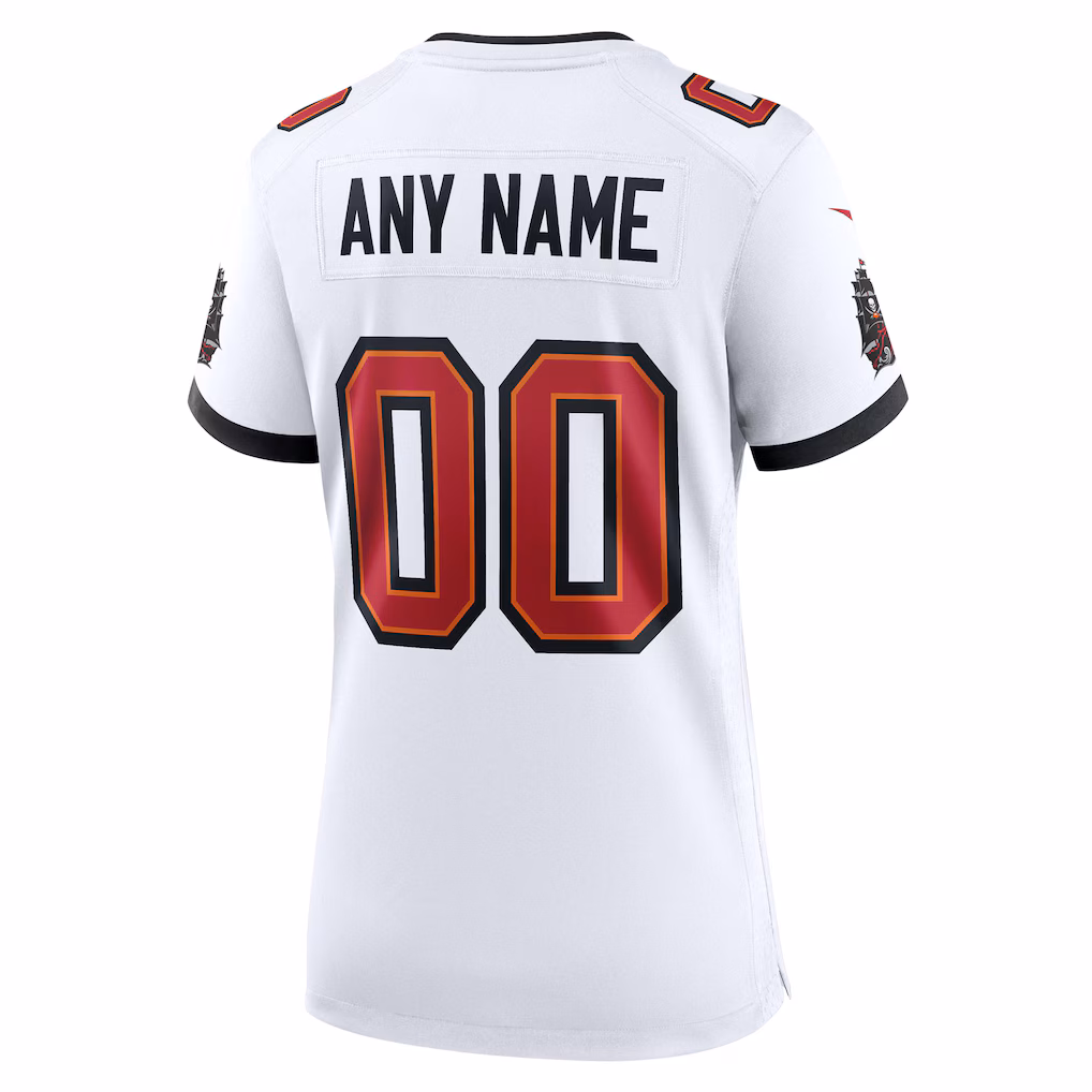 Custom Tampa Bay Buccaneers Women's 50th Season Game Jersey - White