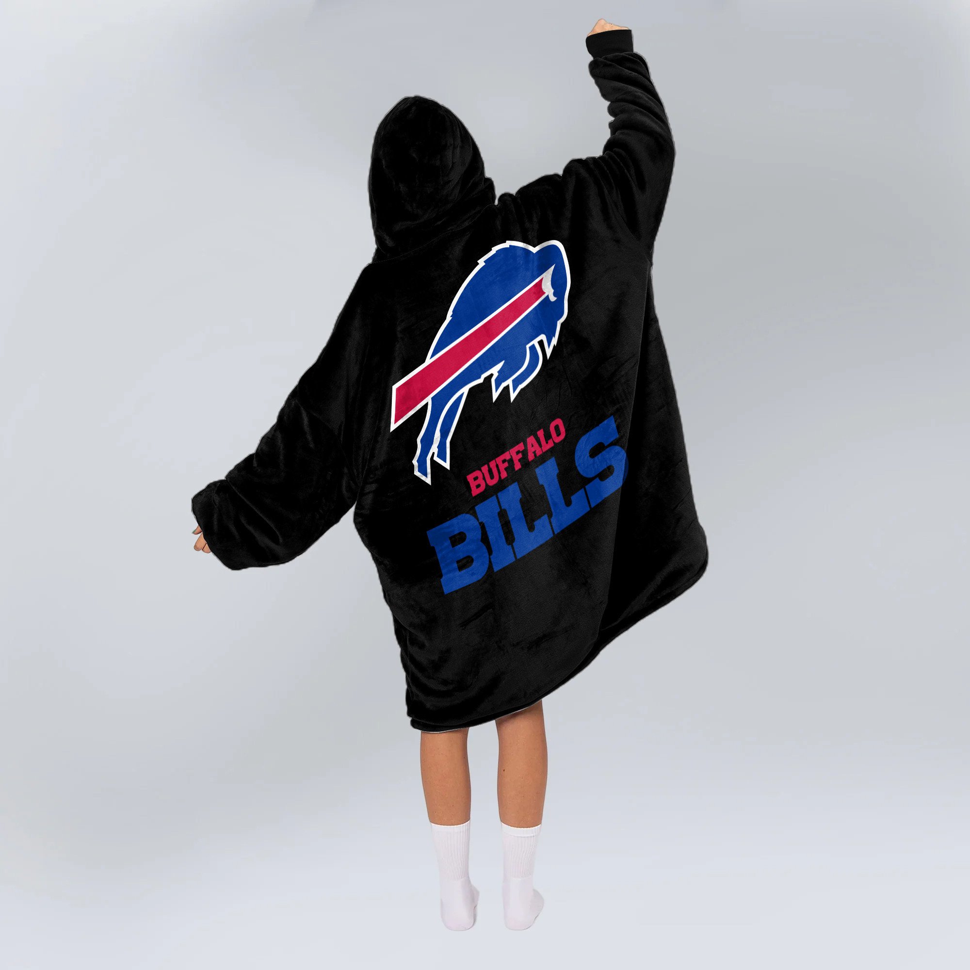 Adult Buffalo Football Unisex Blanket Hoodie
