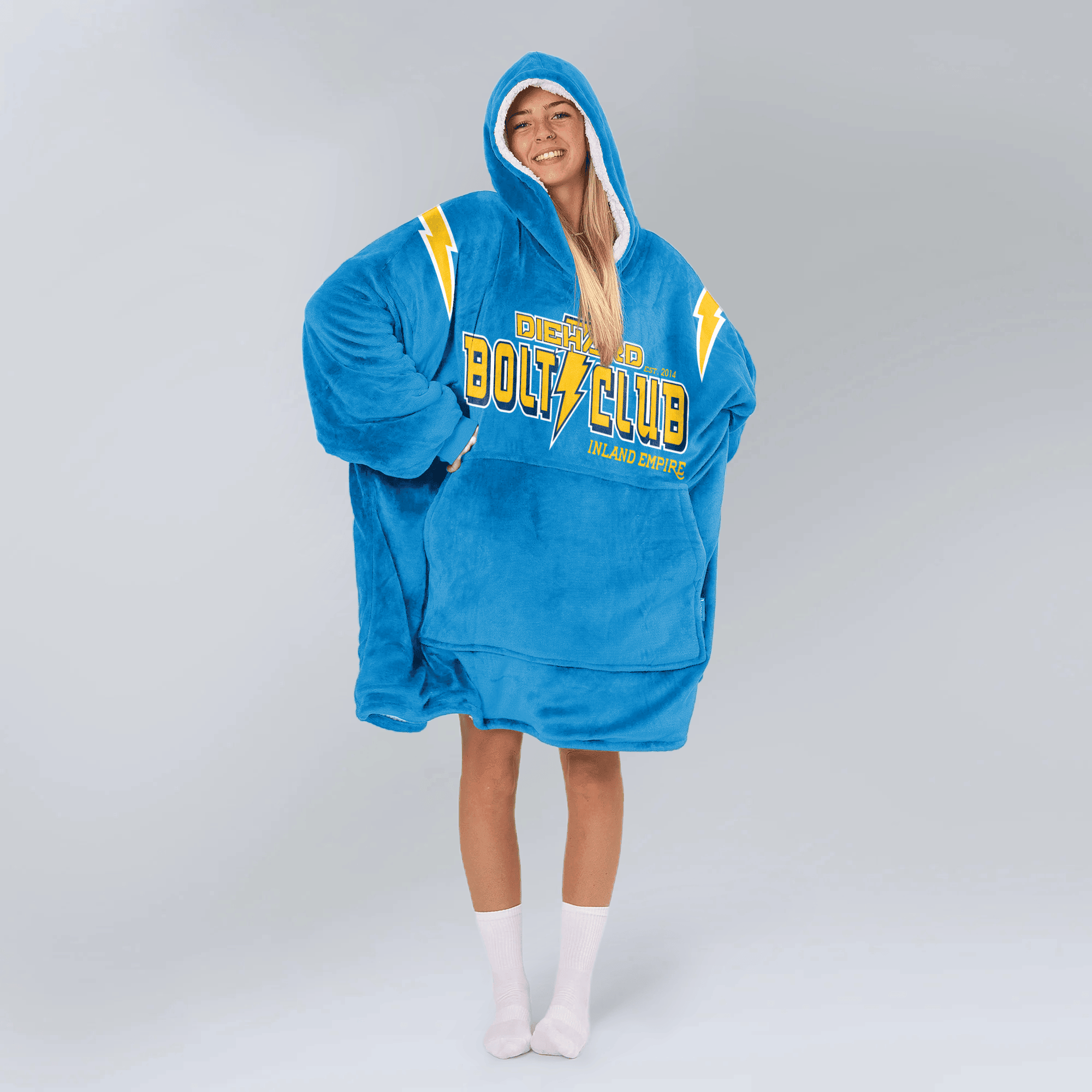 Adult Bolt Club 10 Los Angeles Football Unisex Blanket Hoodie