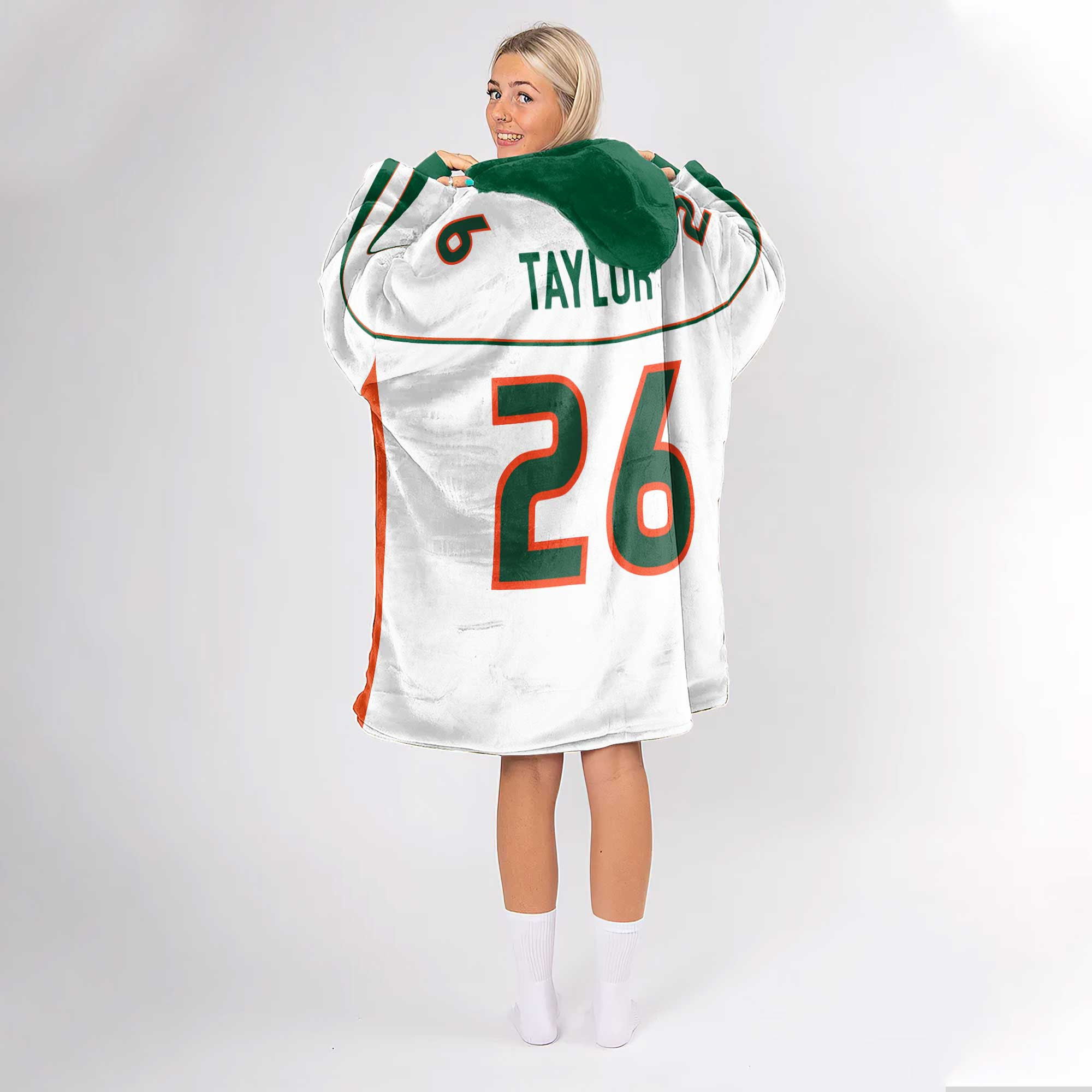 Adult 26 Miami Football Unisex Blanket Hoodie