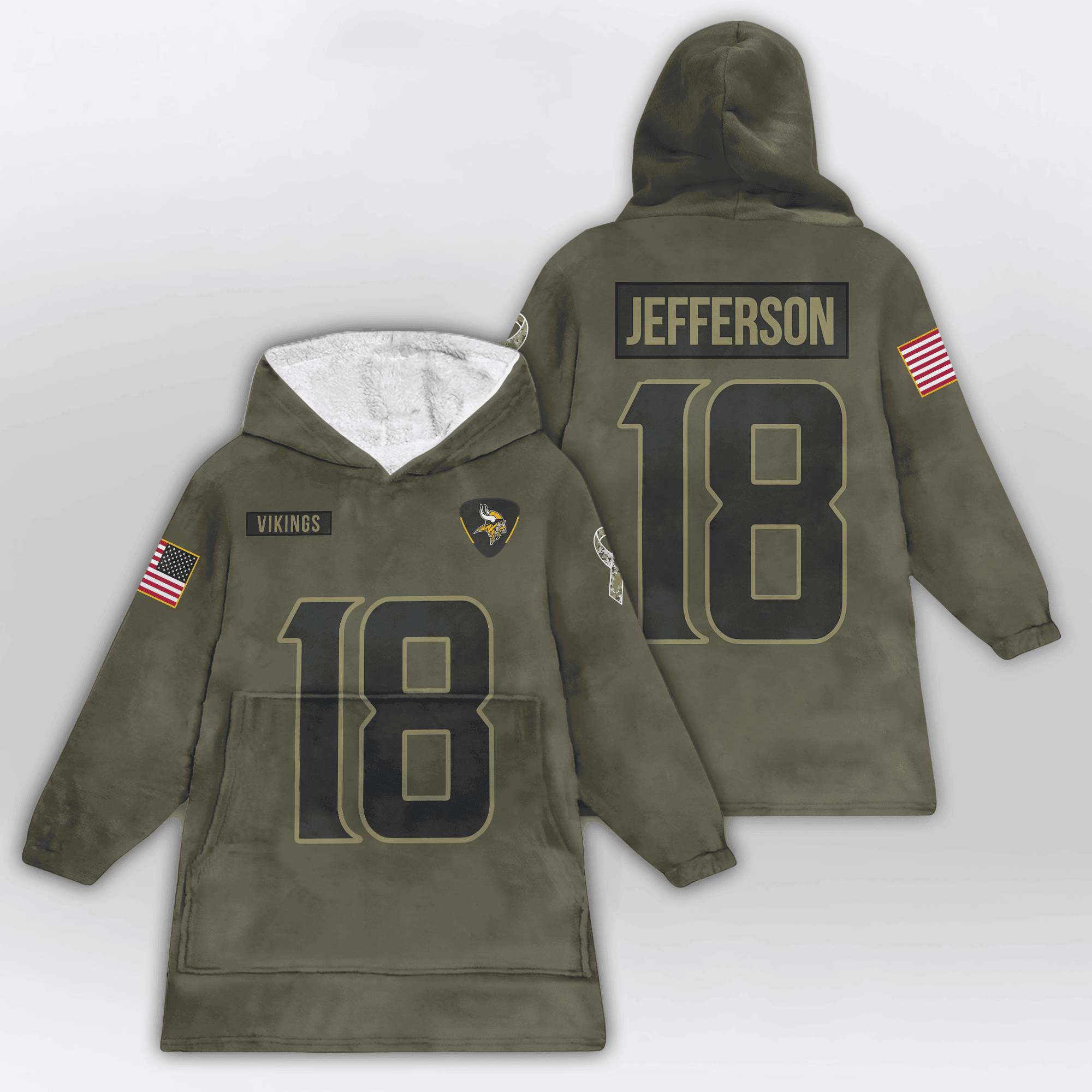 Army J.J 18 Minnesota Football Unisex Blanket Hoodie