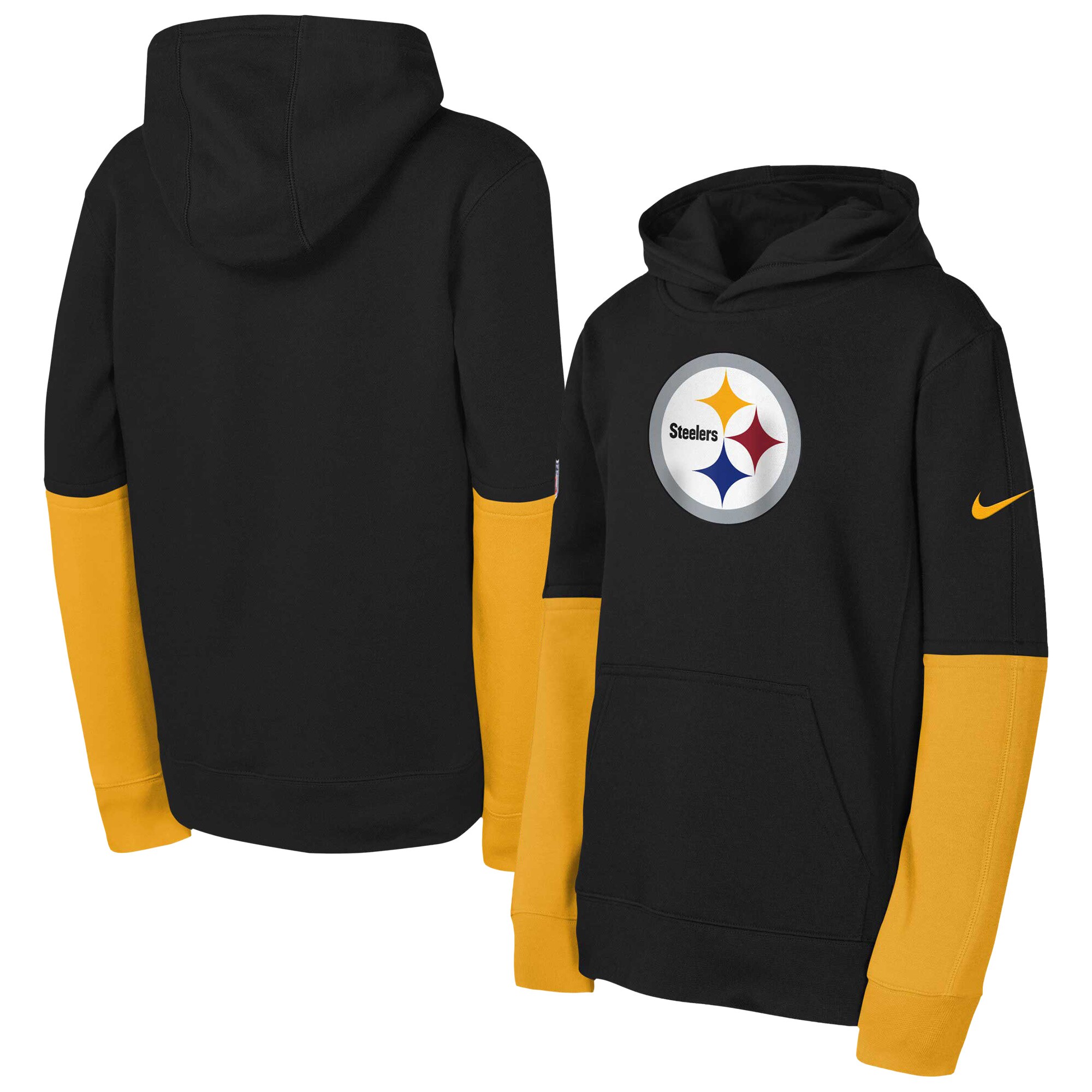 Pittsburgh Steelers Youth  Team Issue Club Pullover Hoodie - Black