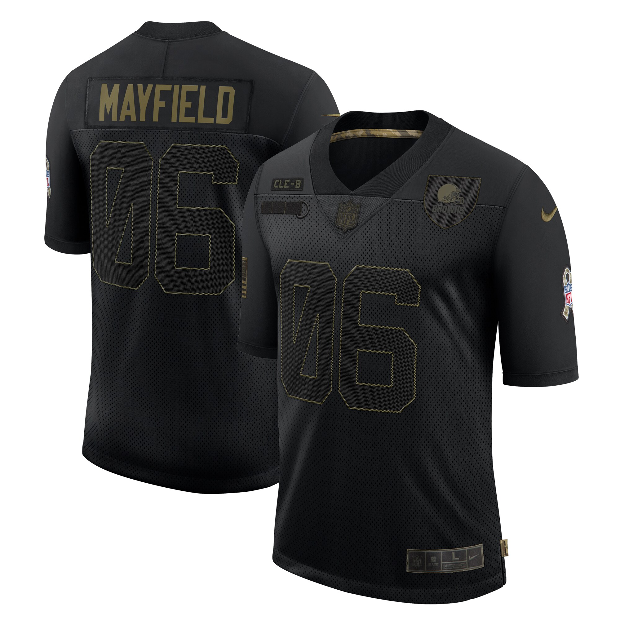 Baker Mayfield Cleveland Browns  2020 Salute To Service Limited Jersey - Black