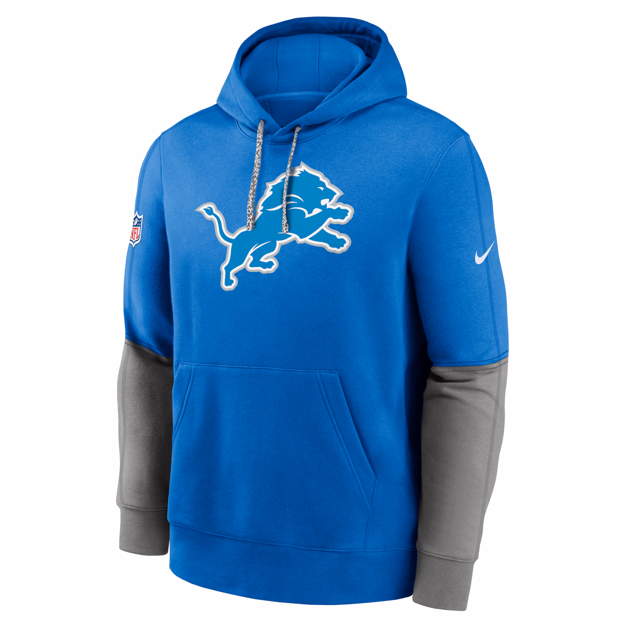 Detroit Lions 2024 Sideline Club Pullover Hoodie - Blue
