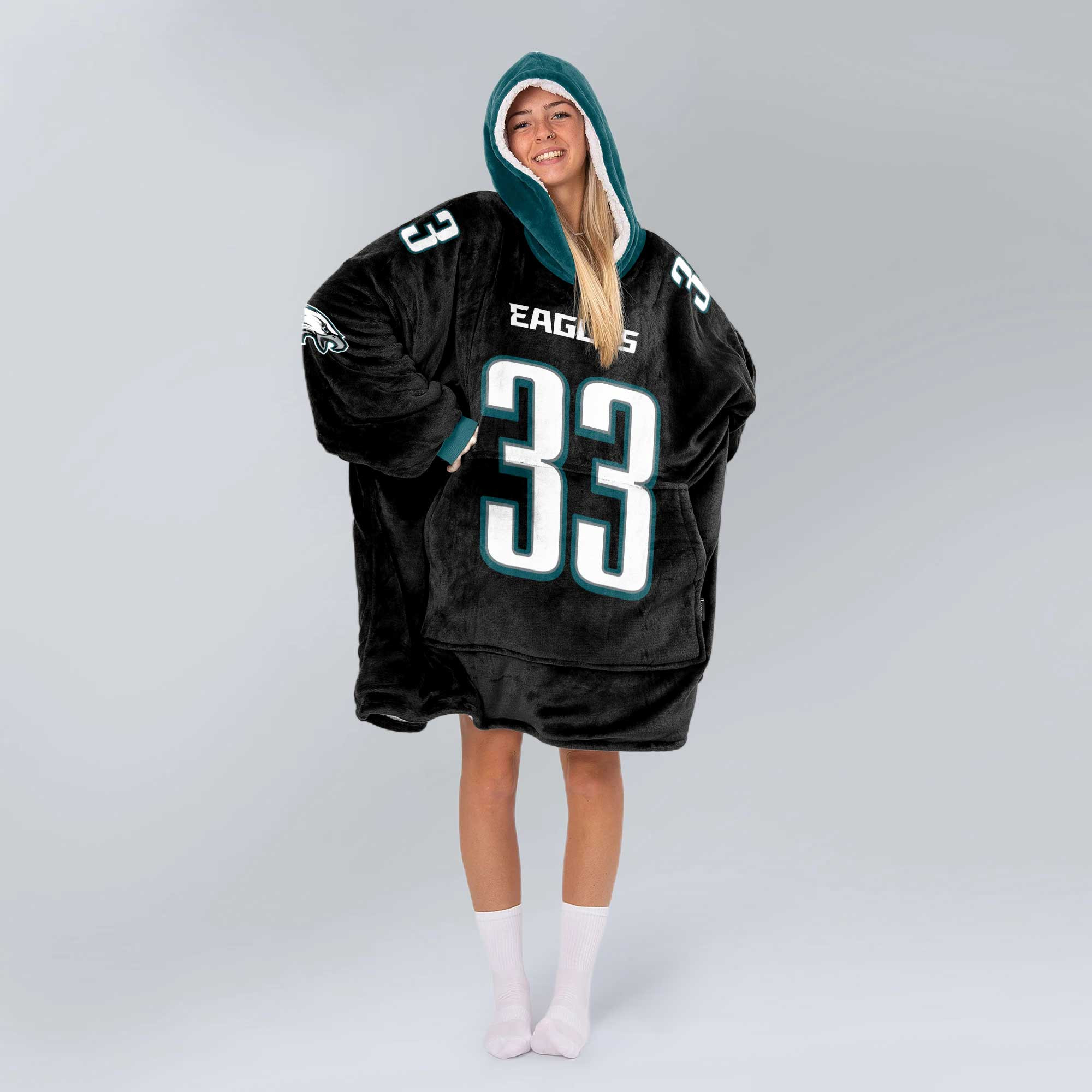 Adult C.D 33 Philadelphia Football Unisex Blanket Hoodie
