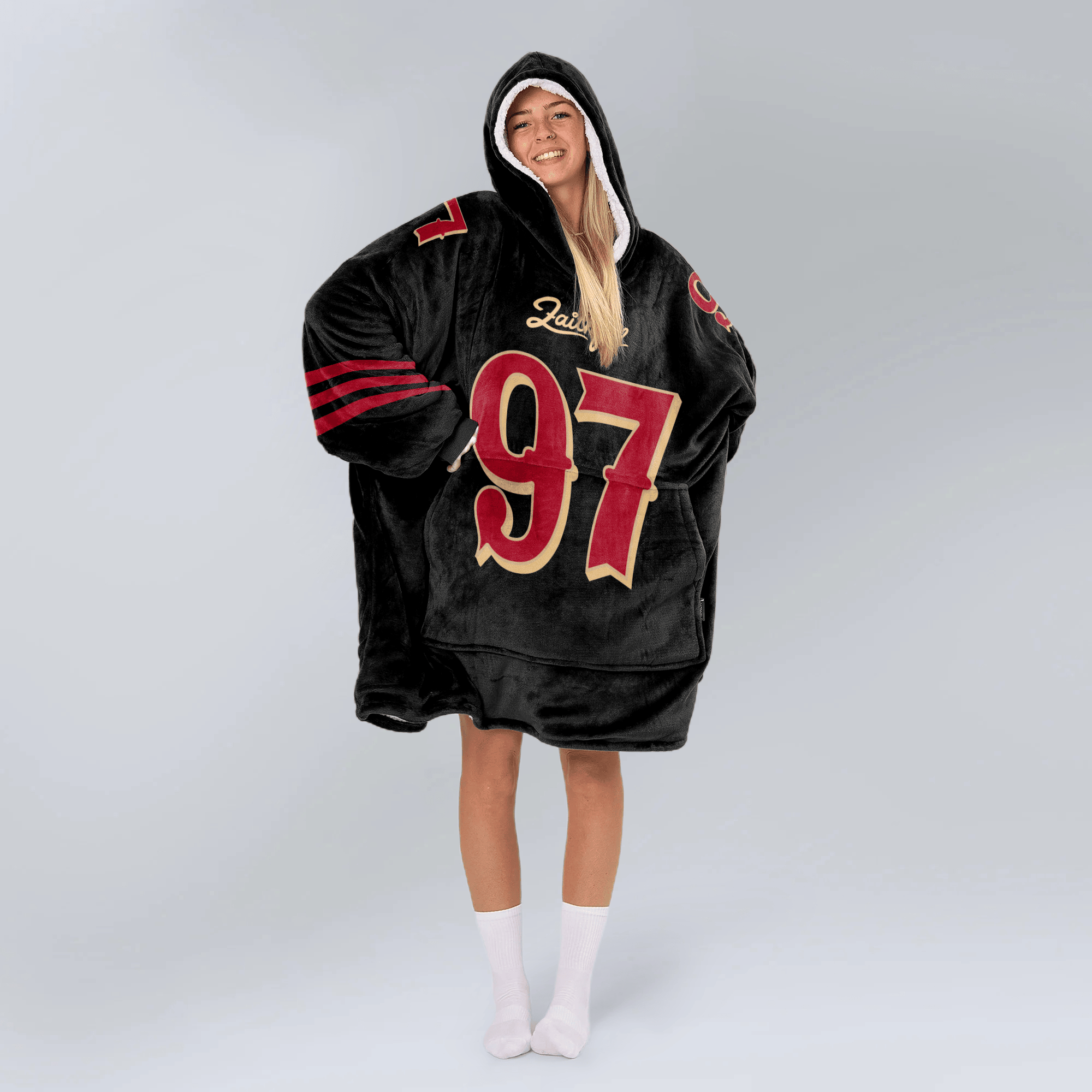 Adult N.B 97 San Francisco 49ers Football Unisex Blanket Hoodie