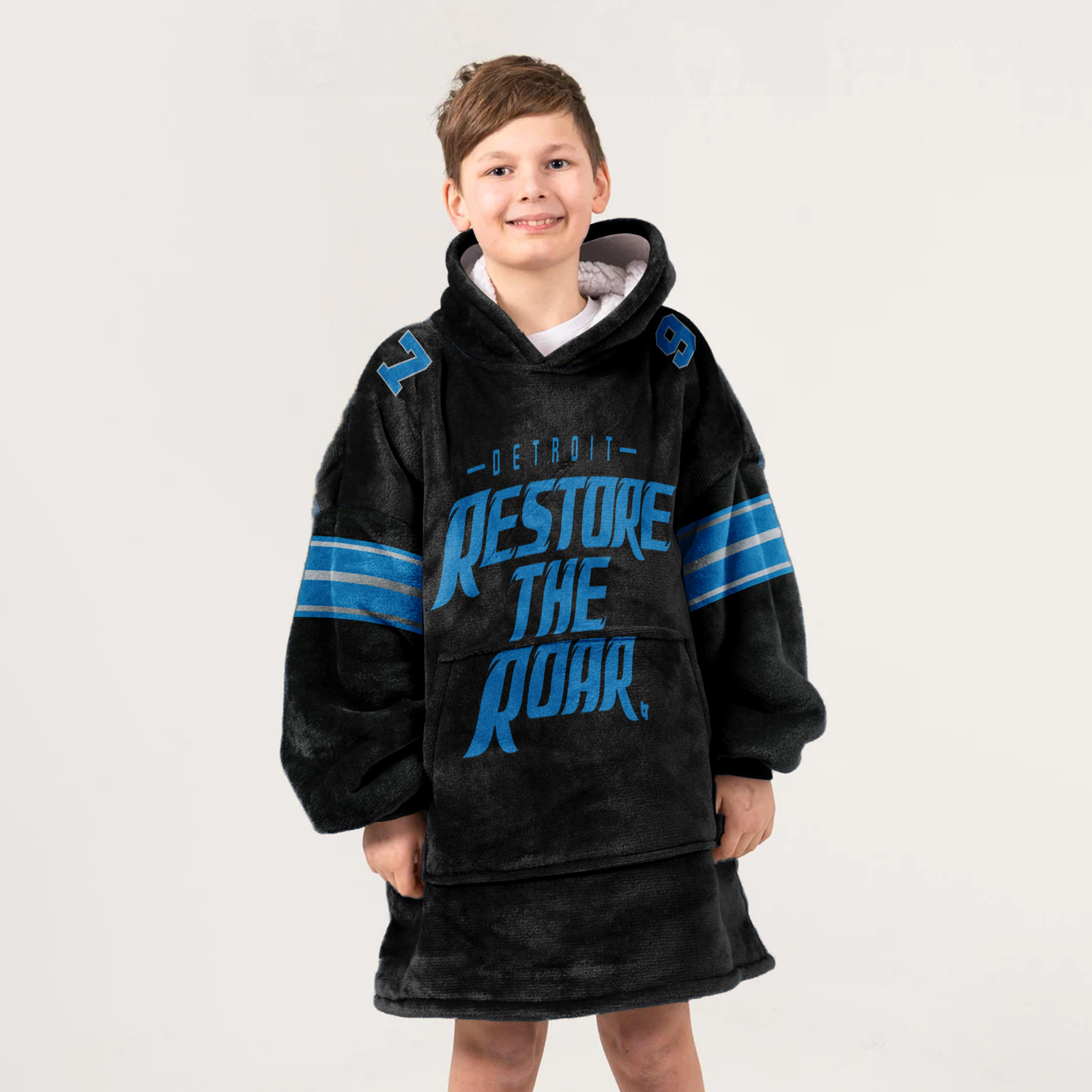 Adult 97 Detroit Lions Football Unisex Blanket Hoodie