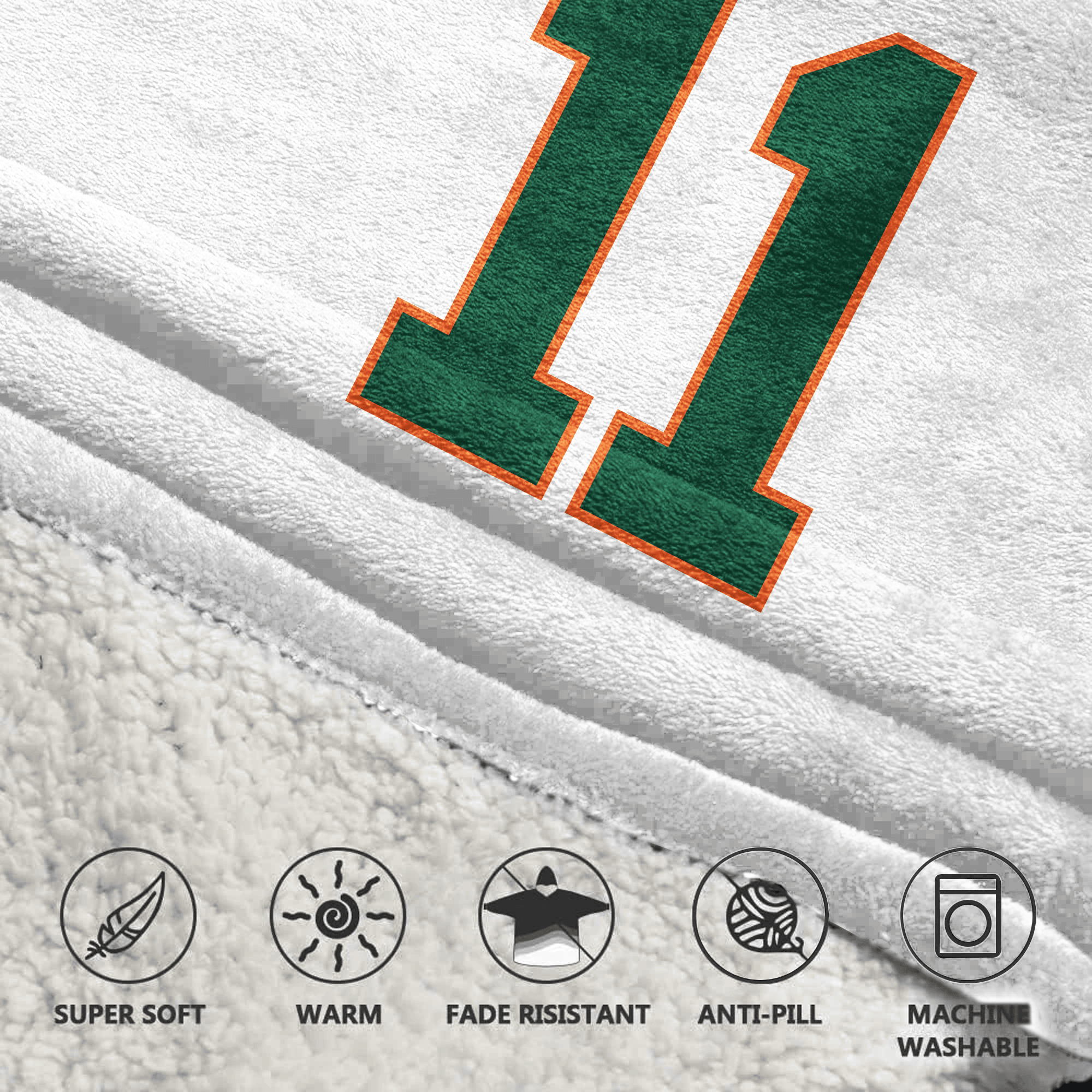 Adult C.B 11 Miami Football Unisex Blanket Hoodie