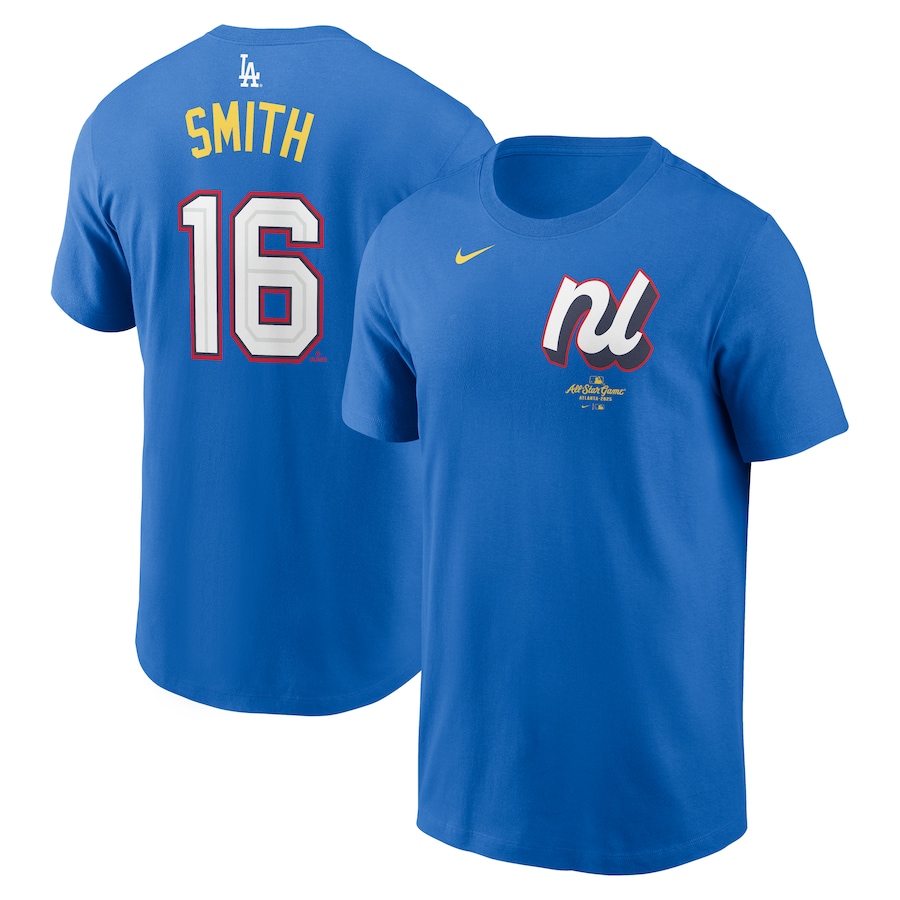 Will Smith National League 2025 All-Star Edition Name & Number T-Shirt - Royal