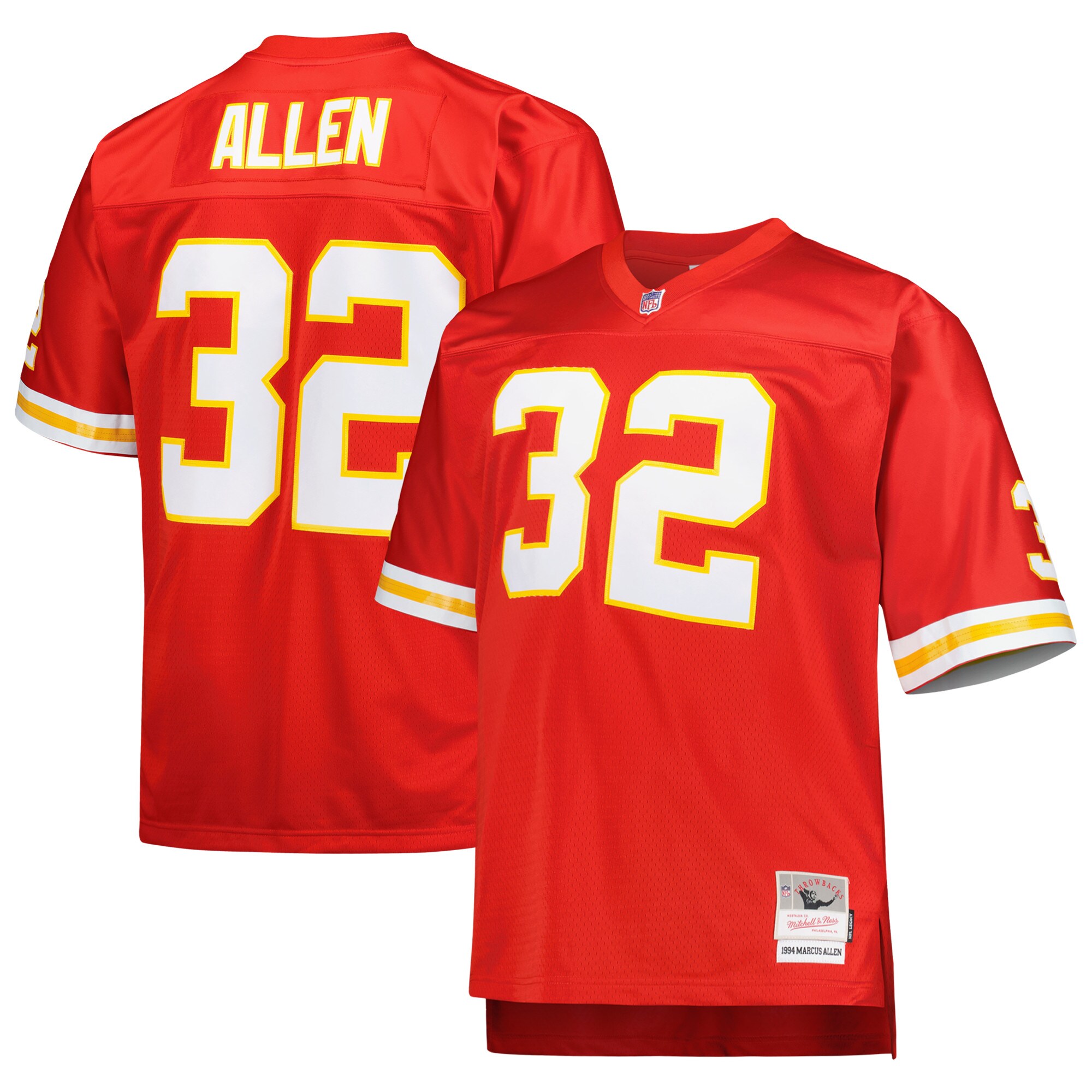 Marcus Allen Kansas City Chiefs  Big & Tall 1994 Retired Player Replica Jersey - Red