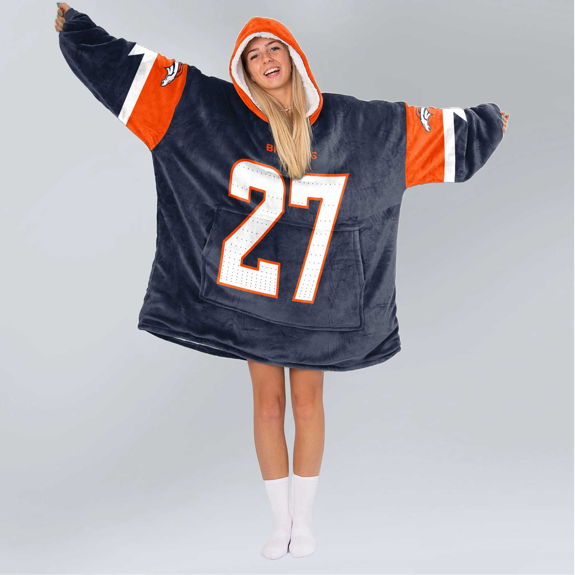 J.K.D 27 Denver Football Unisex Blanket Hoodie