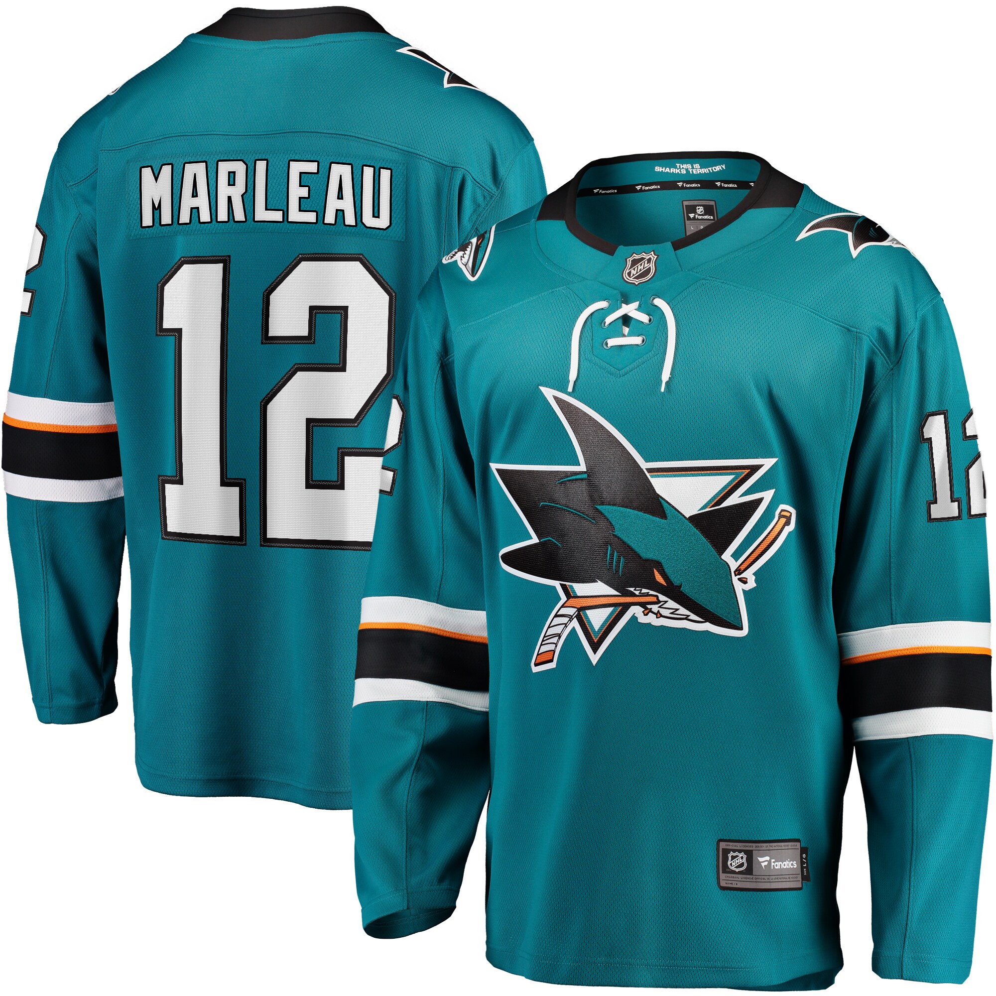 Patrick Marleau San Jose Sharks Replica Player Jersey - Teal