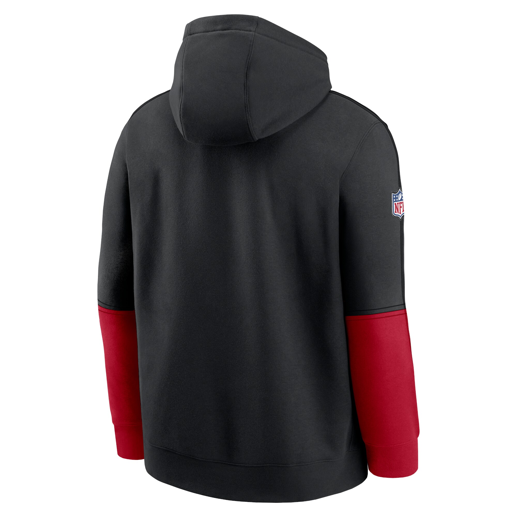 Atlanta Falcons  Throwback Logo Club Tri-Blend Pullover Hoodie - Black