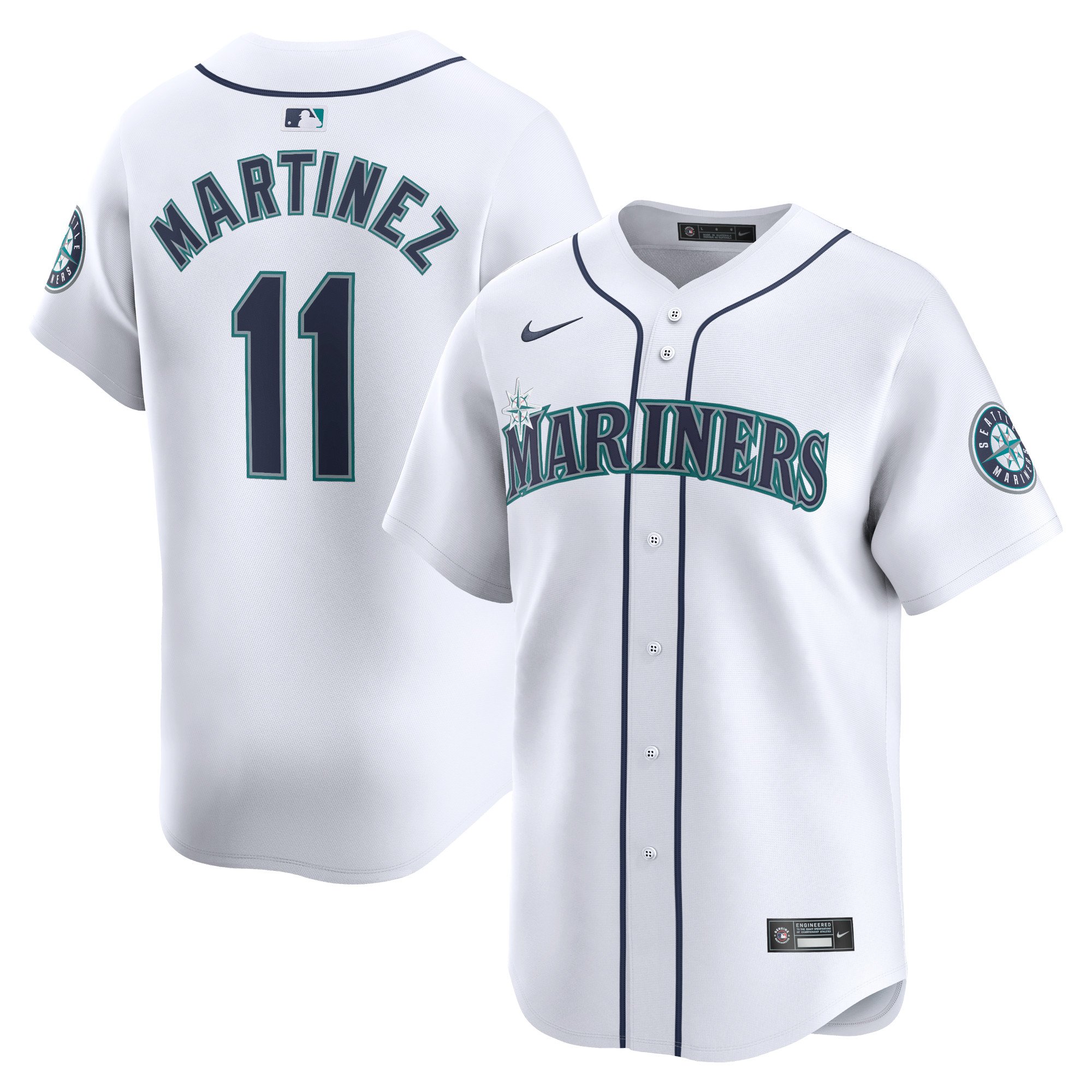 Men's Seattle Mariners Edgar Martinez  White Home Limited Player Jersey