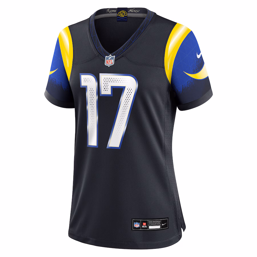 Davante Adams #17 Los Angeles Rams Women's 2025 Rivalries Collection Game Jersey - Midnight Blue