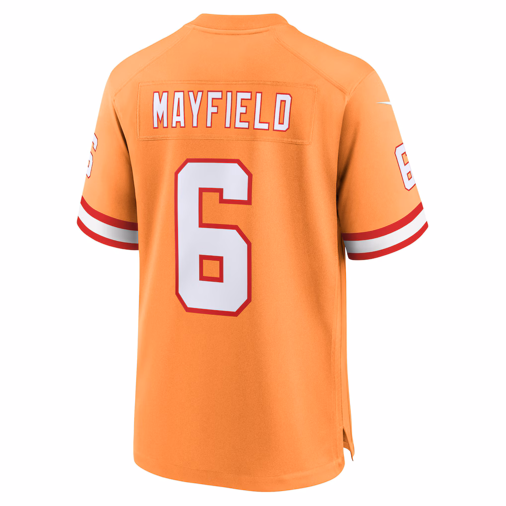 Baker Mayfield #6 '76 Tampa Bay Buccaneers 50th Season Game Jersey - Creamsicle