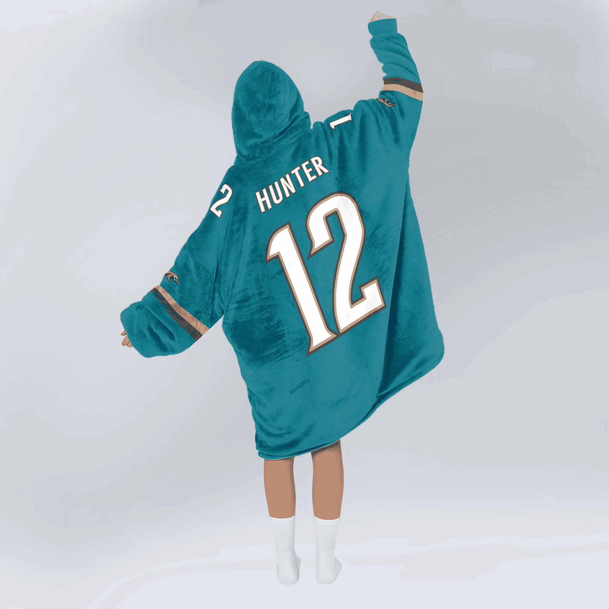 Adult 12 Jacksonville Football Unisex Blanket Hoodie